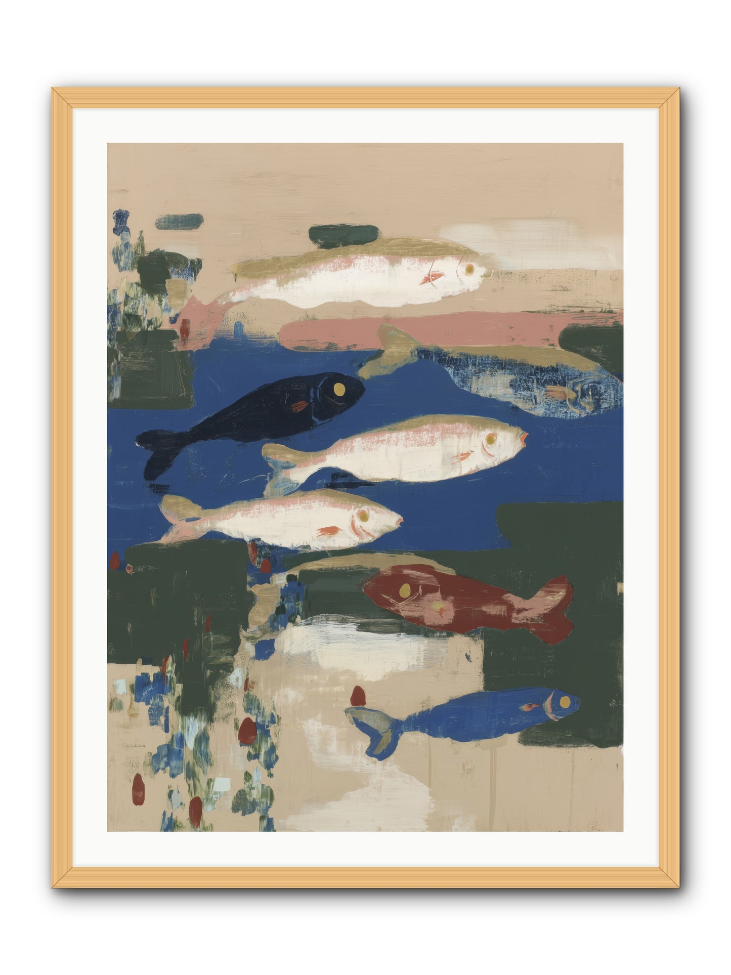Open Sea -- Framed Print - Natural 30x40