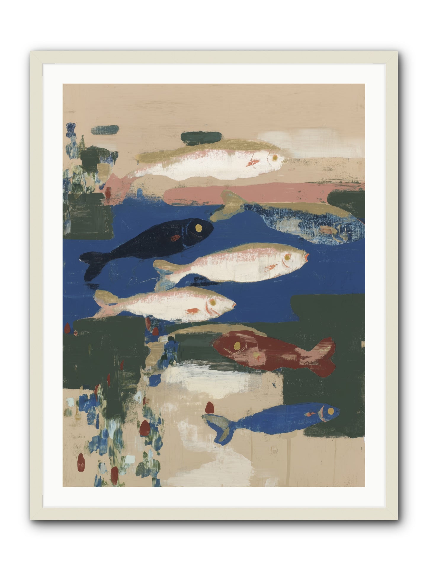 Open Sea -- Framed Print - White 30x40