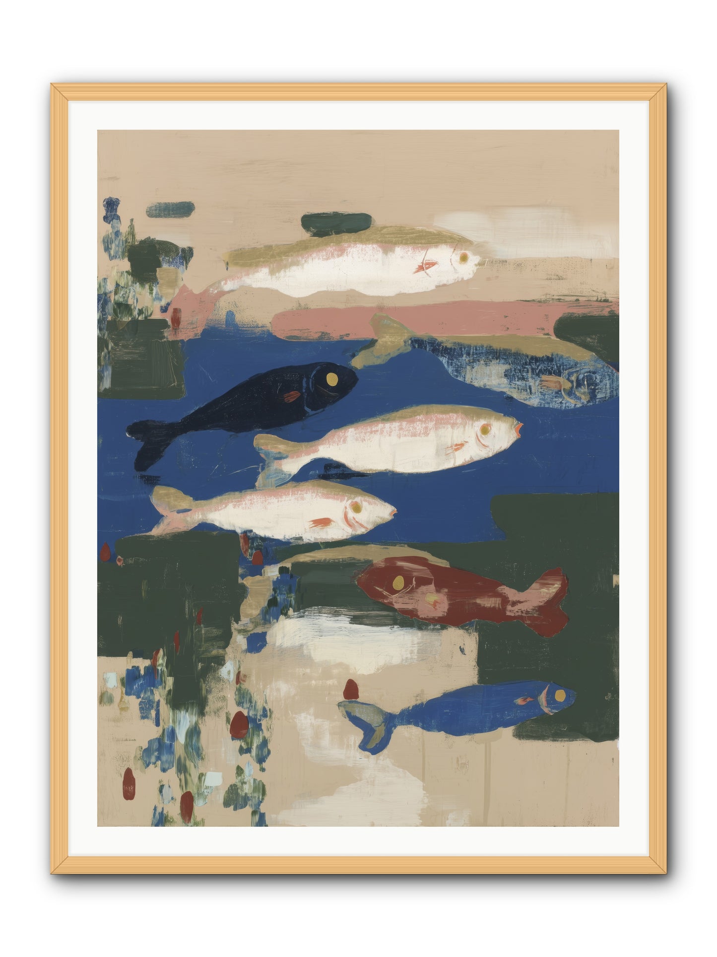 Open Sea -- Framed Print - Natural 36x48
