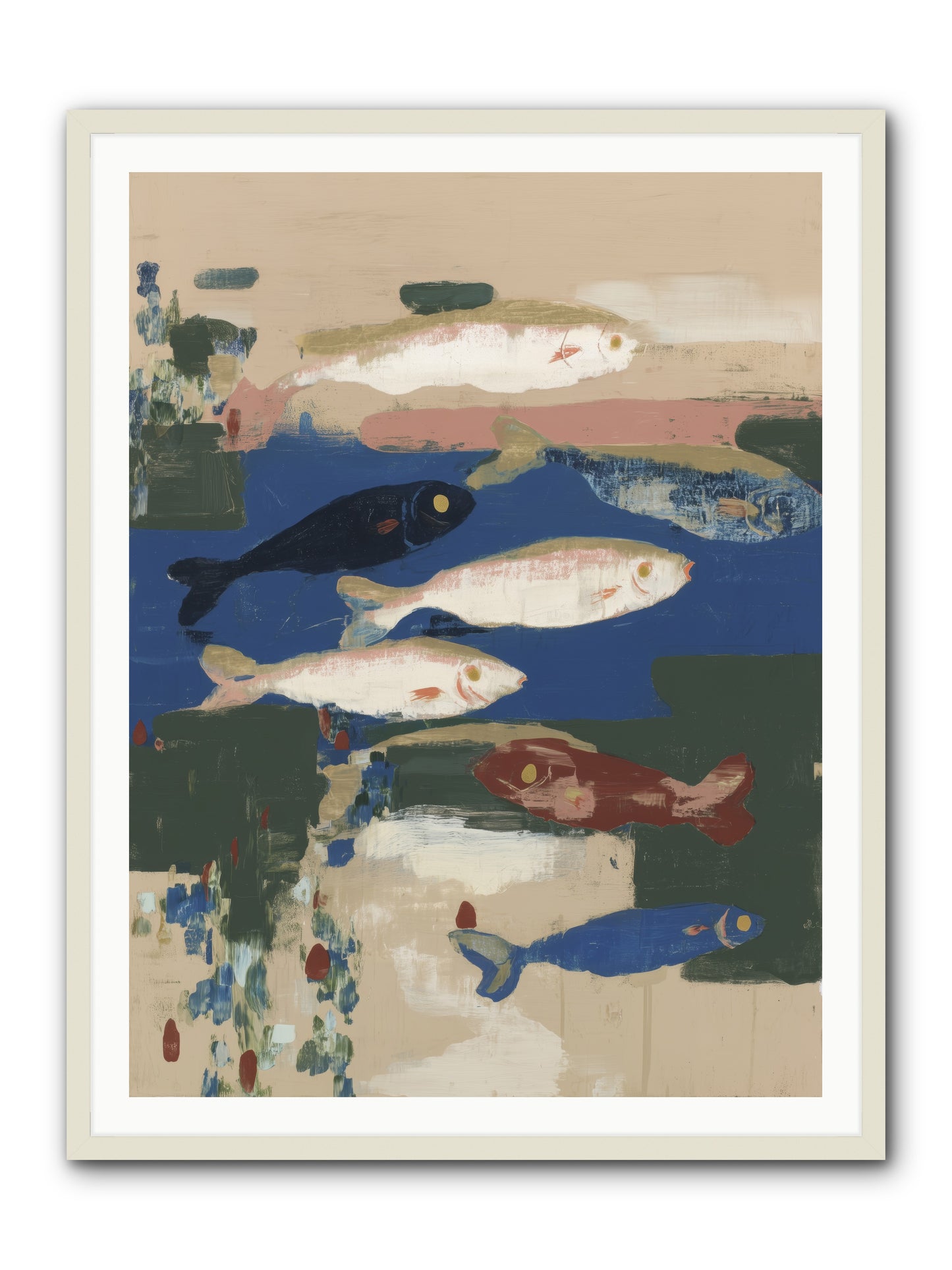 Open Sea -- Framed Print - White 36x48