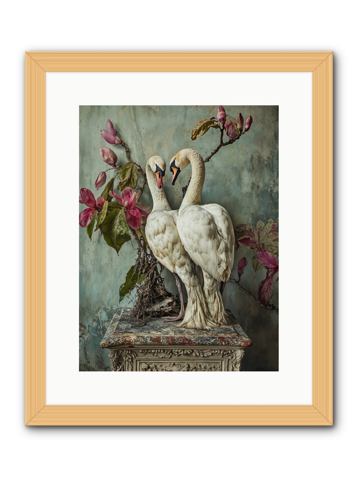 Opéra Featherette -- Framed Print - Natural 12x16
