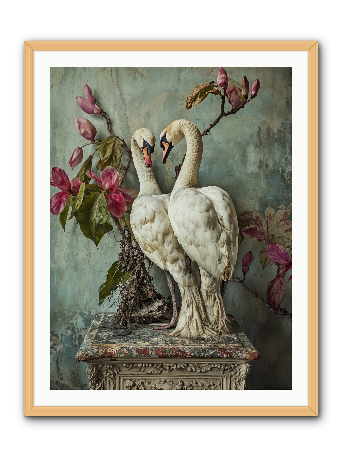 Opéra Featherette -- Framed Print - Natural 30x40