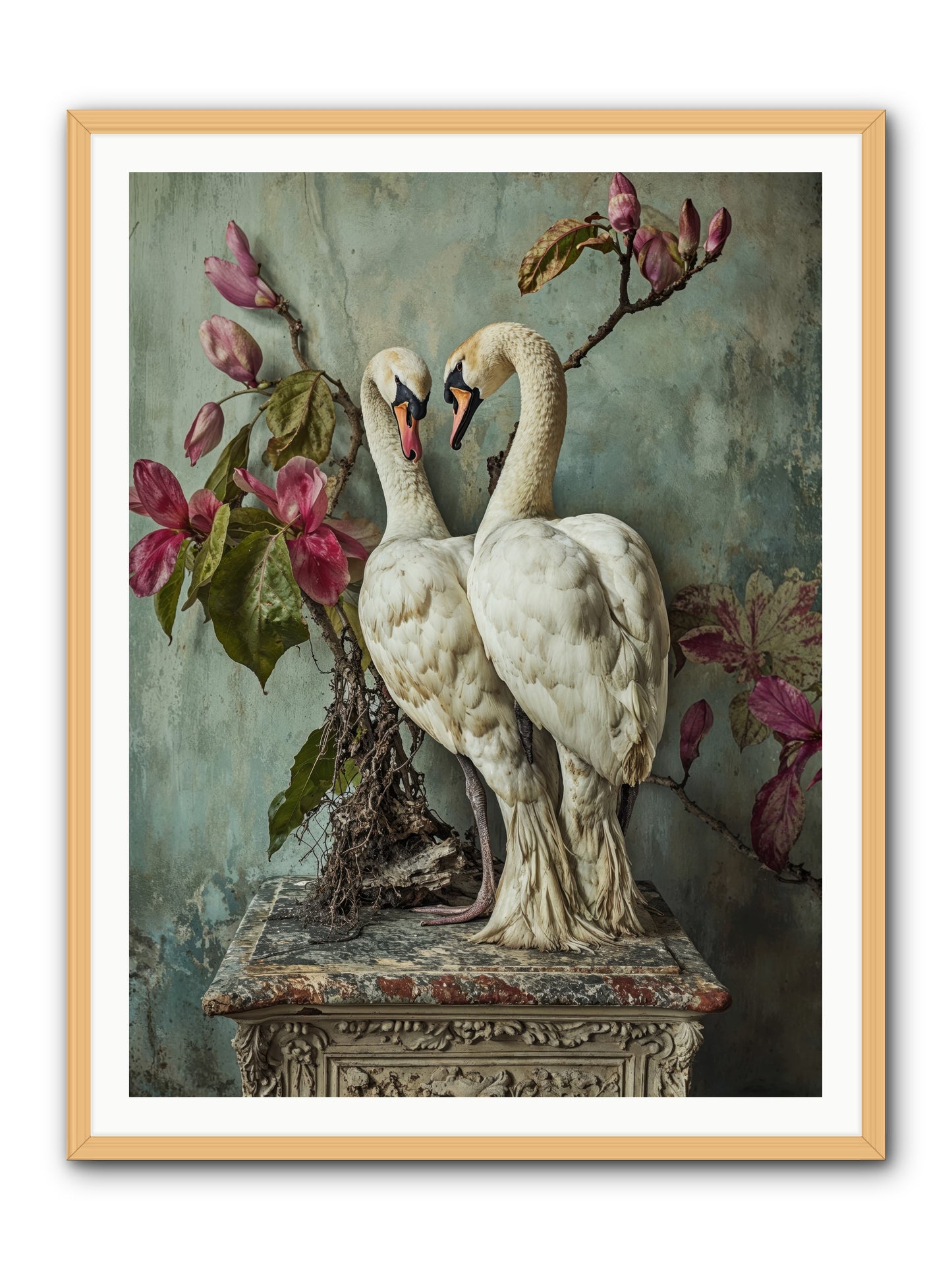 Opéra Featherette -- Framed Print - Natural 36x48