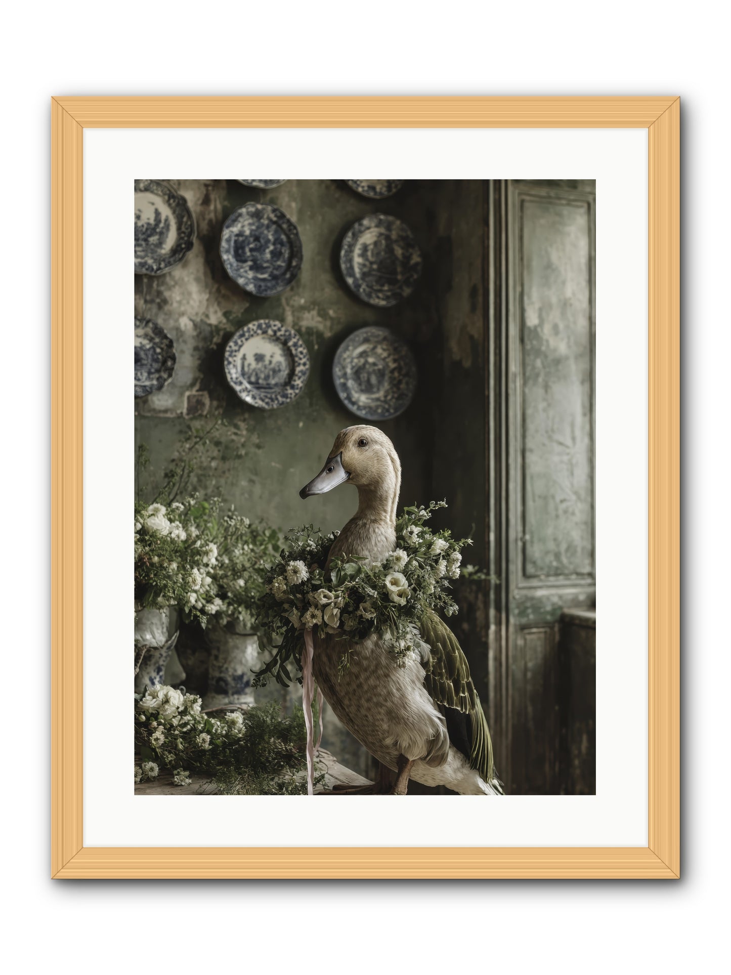 Ophellia -- Framed Print - Natural 18x24