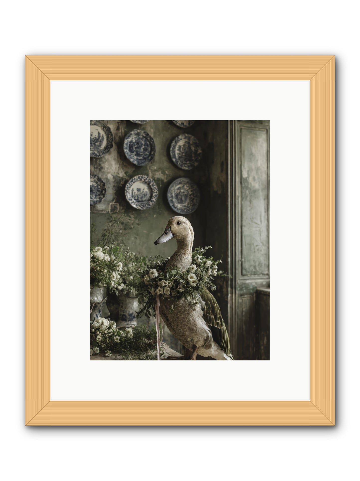 Ophellia -- Framed Print - Natural 9x12