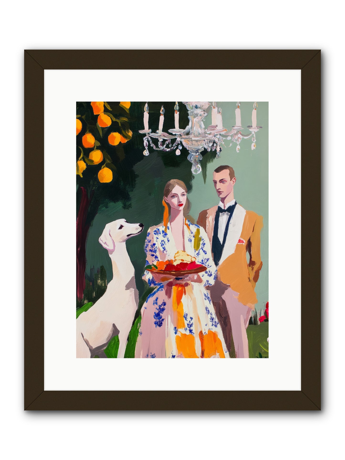 Orange Blossom BallRez2 -- Framed Print - Black 12x16