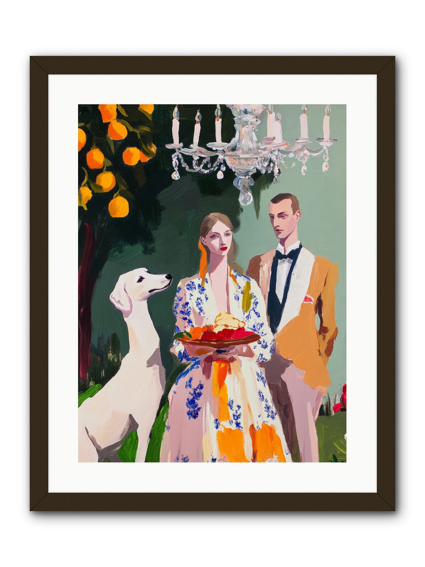 Orange Blossom BallRez2 -- Framed Print - Black 18x24