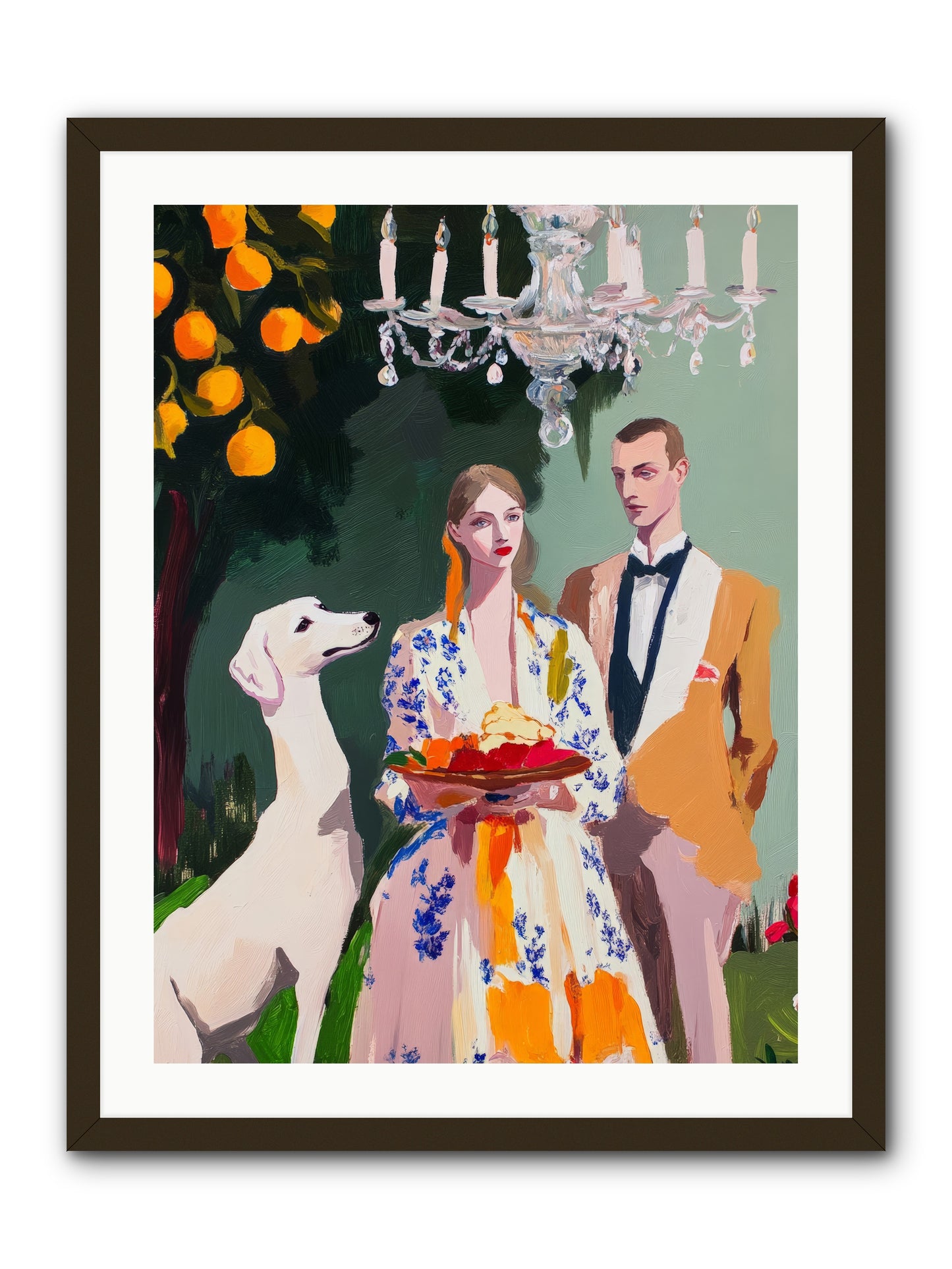 Orange Blossom BallRez2 -- Framed Print - Black 24x32