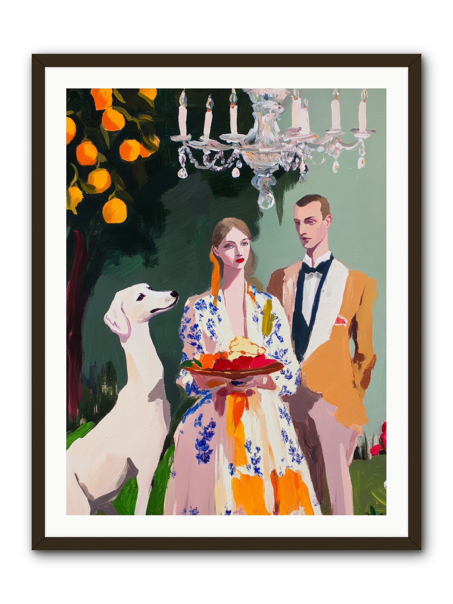 Orange Blossom BallRez2 -- Framed Print - Black 30x40