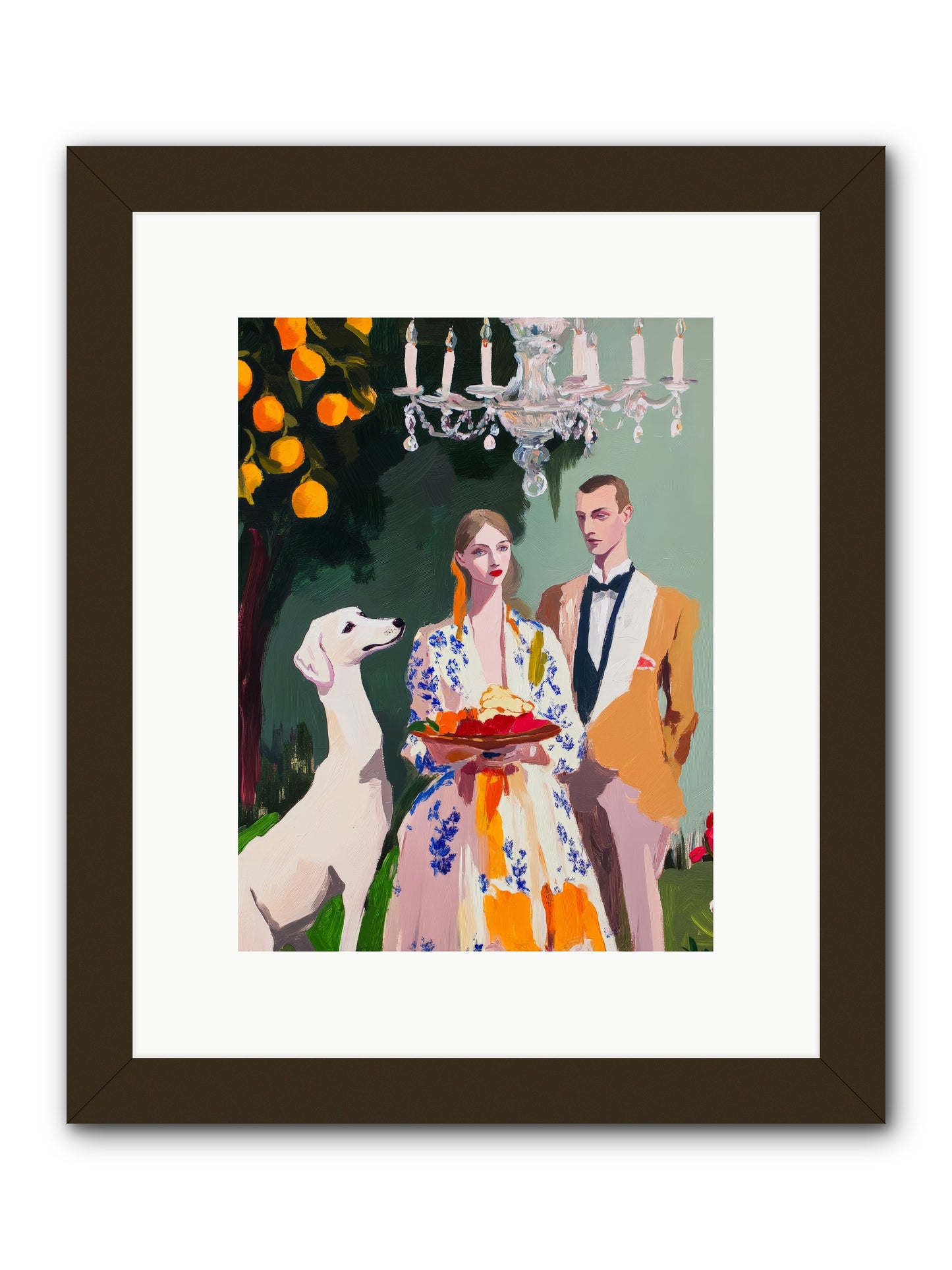 Orange Blossom BallRez2 -- Framed Print - Black 9x12