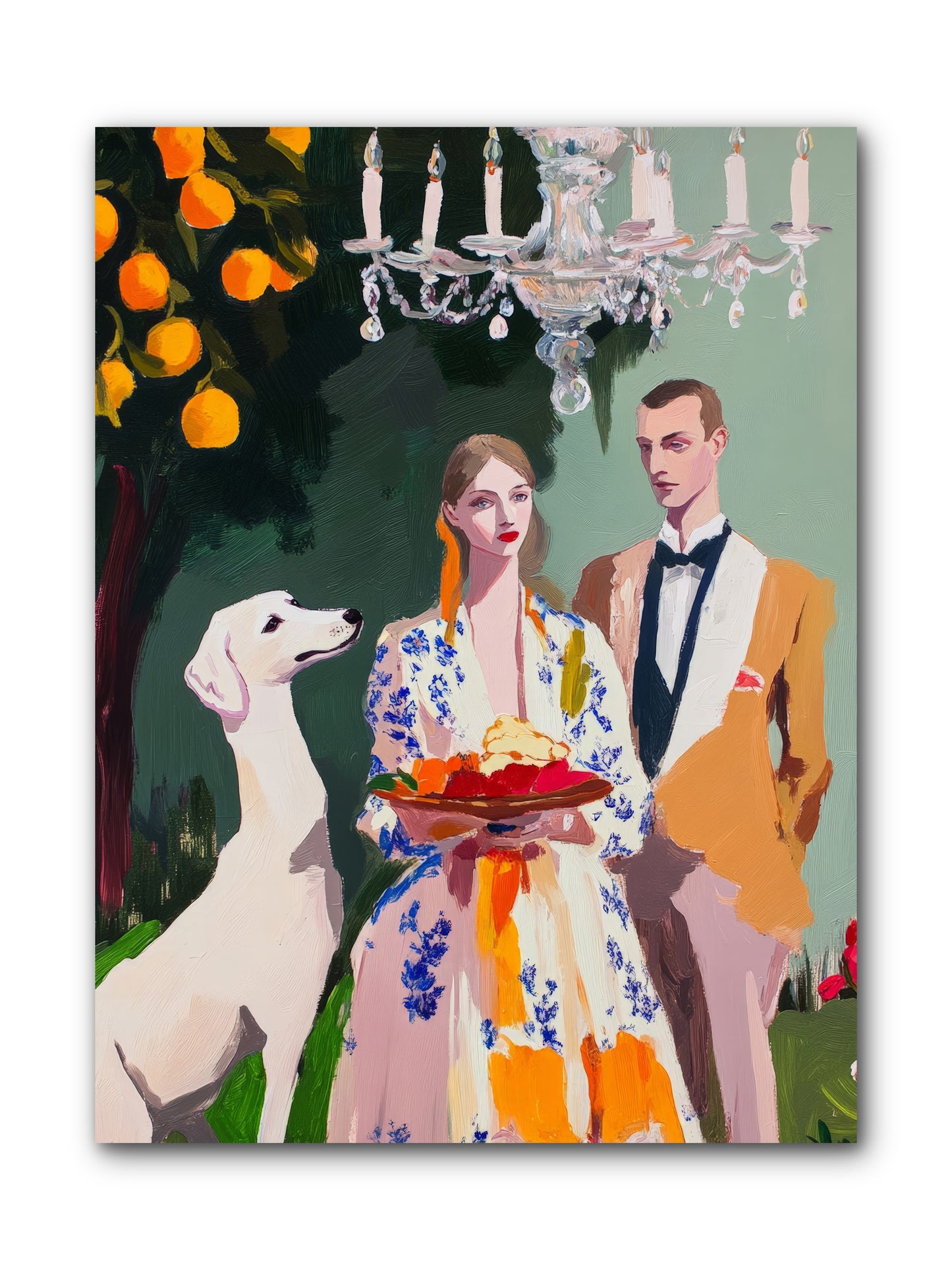 Orange Blossom BallRez2 -- Wrapped Canvas 9x12