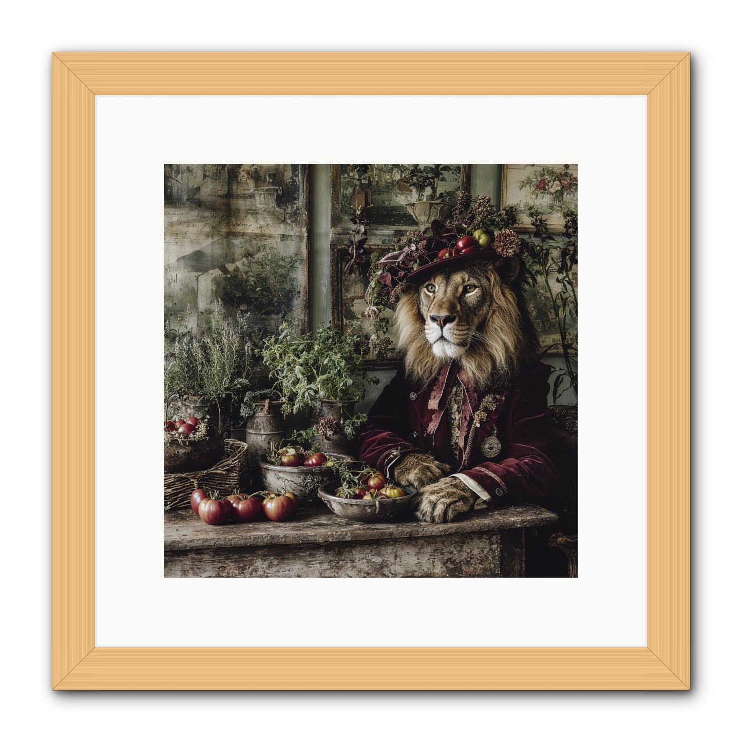 Orchard Afternoon -- Framed Print - Natural 12x12