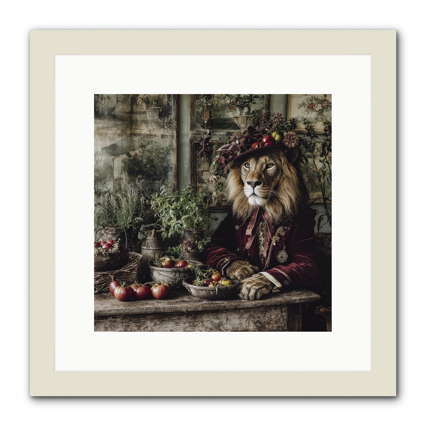 Orchard Afternoon -- Framed Print - White 12x12