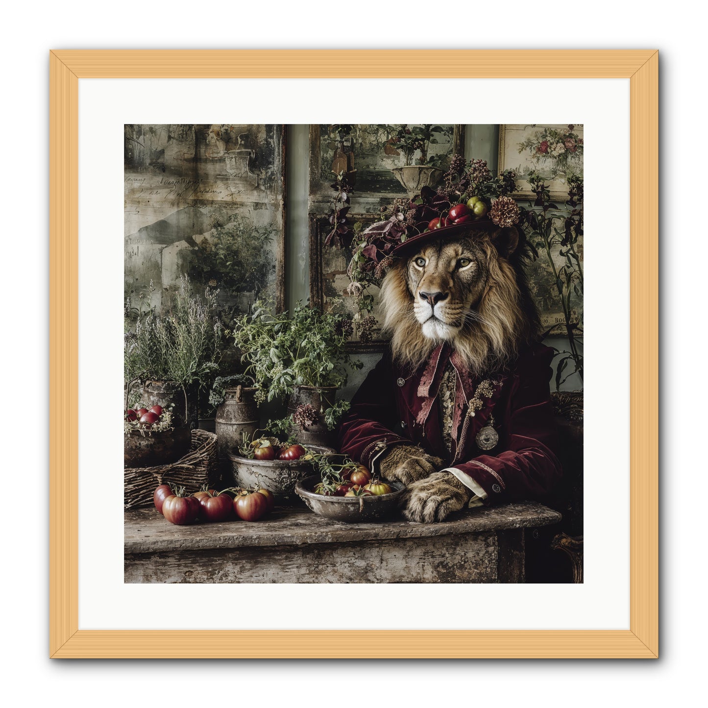 Orchard Afternoon -- Framed Print - Natural 20x20