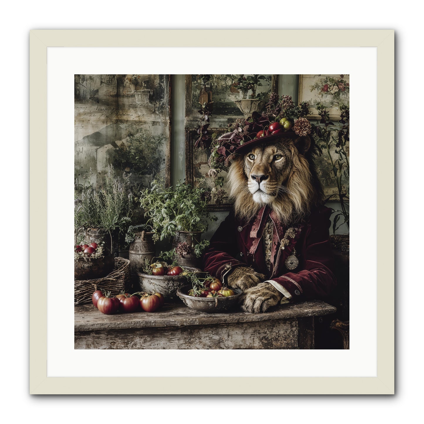 Orchard Afternoon -- Framed Print - White 20x20