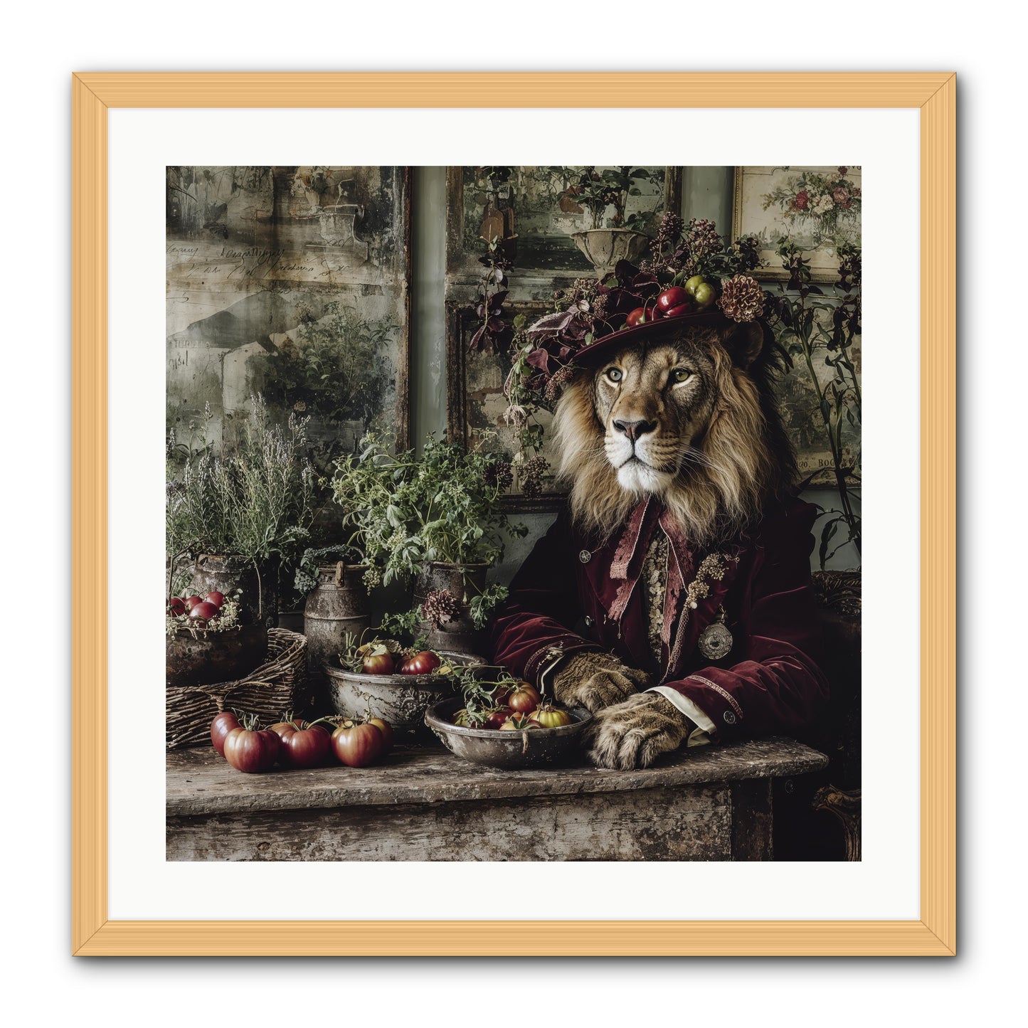 Orchard Afternoon -- Framed Print - Natural 24x24