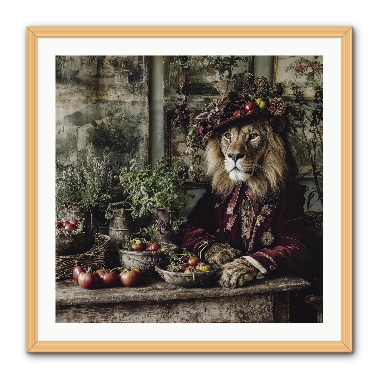 Orchard Afternoon -- Framed Print - Natural 30x30