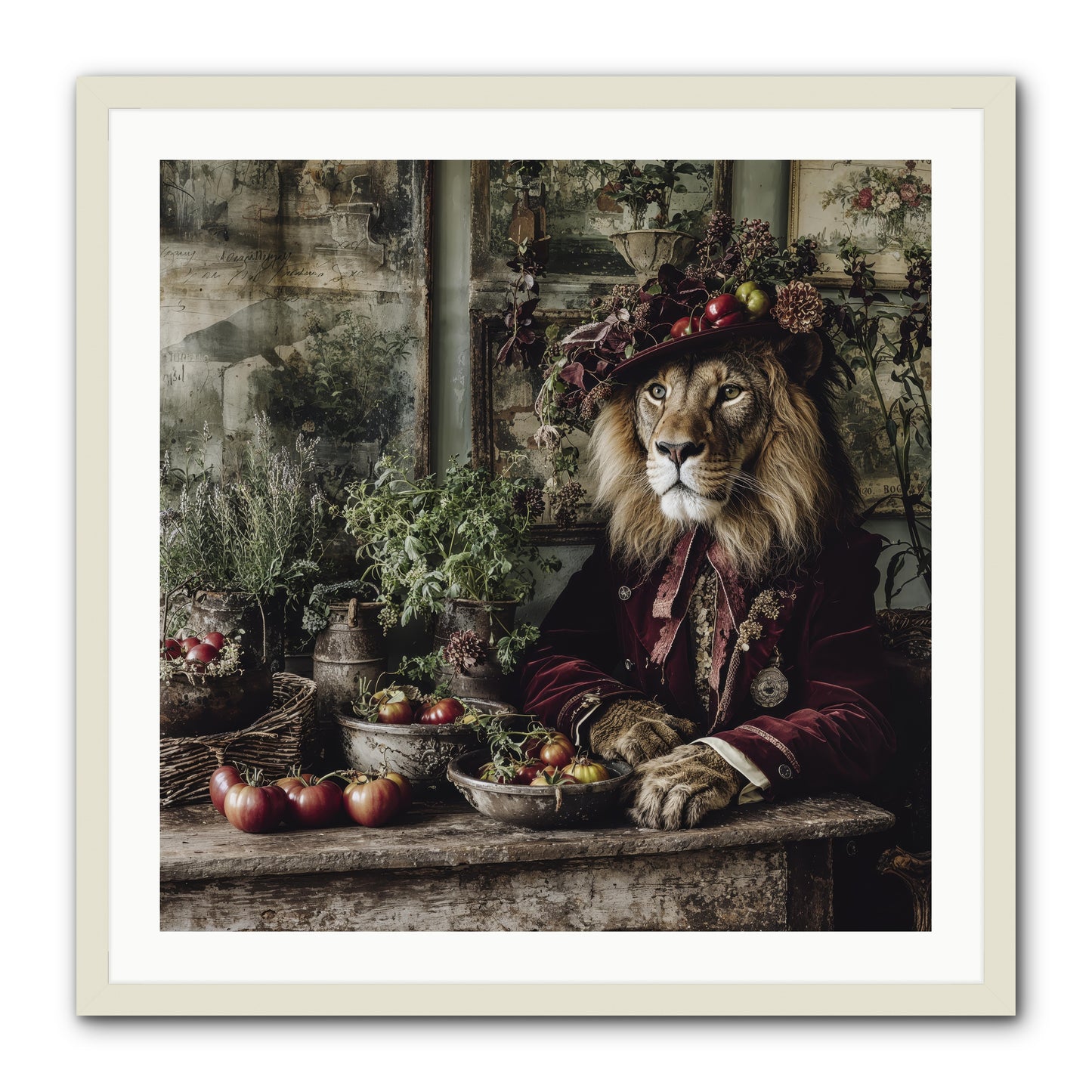 Orchard Afternoon -- Framed Print - White 30x30