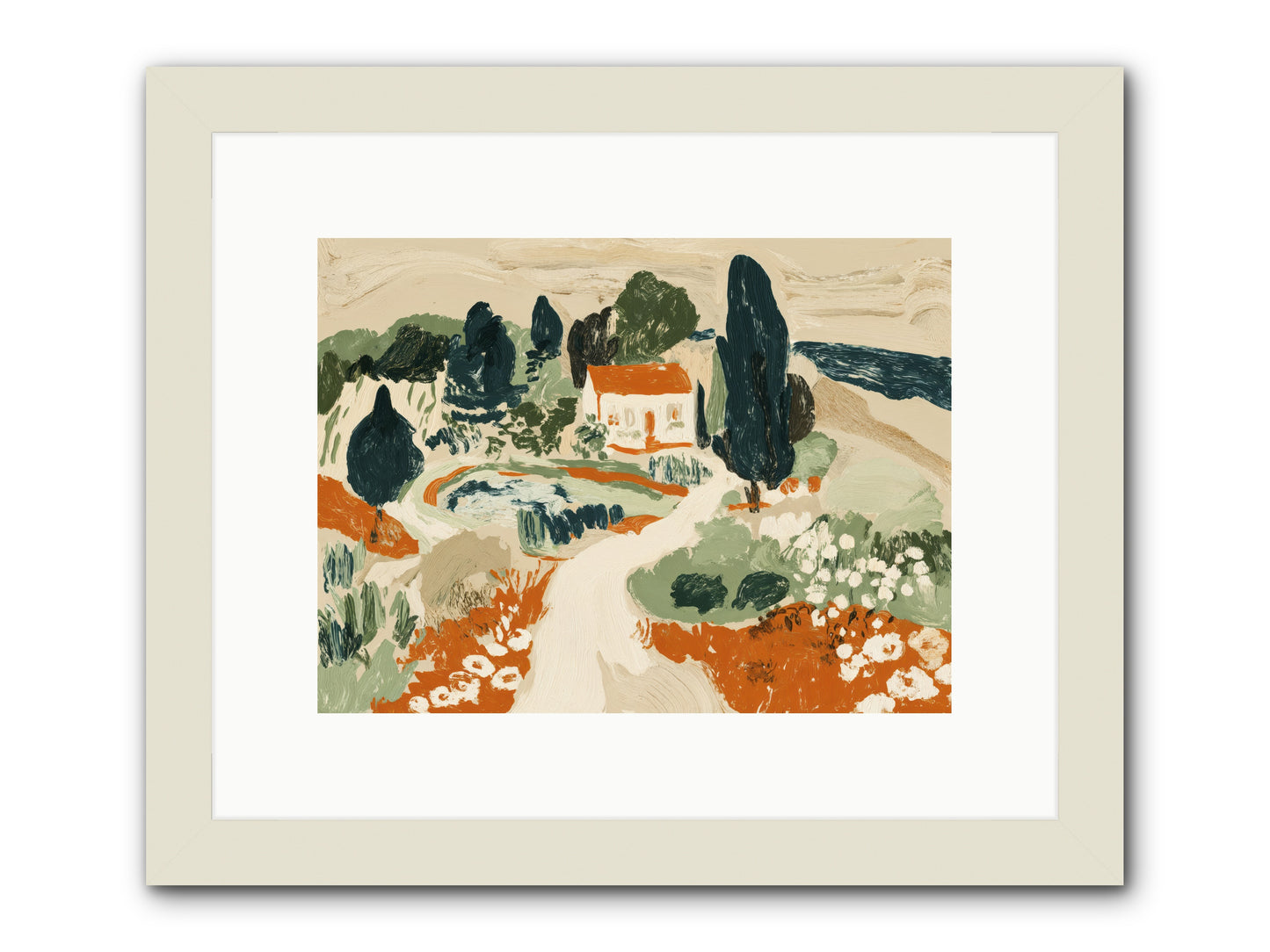 Orchard Logic -- Framed Print - White 12x9