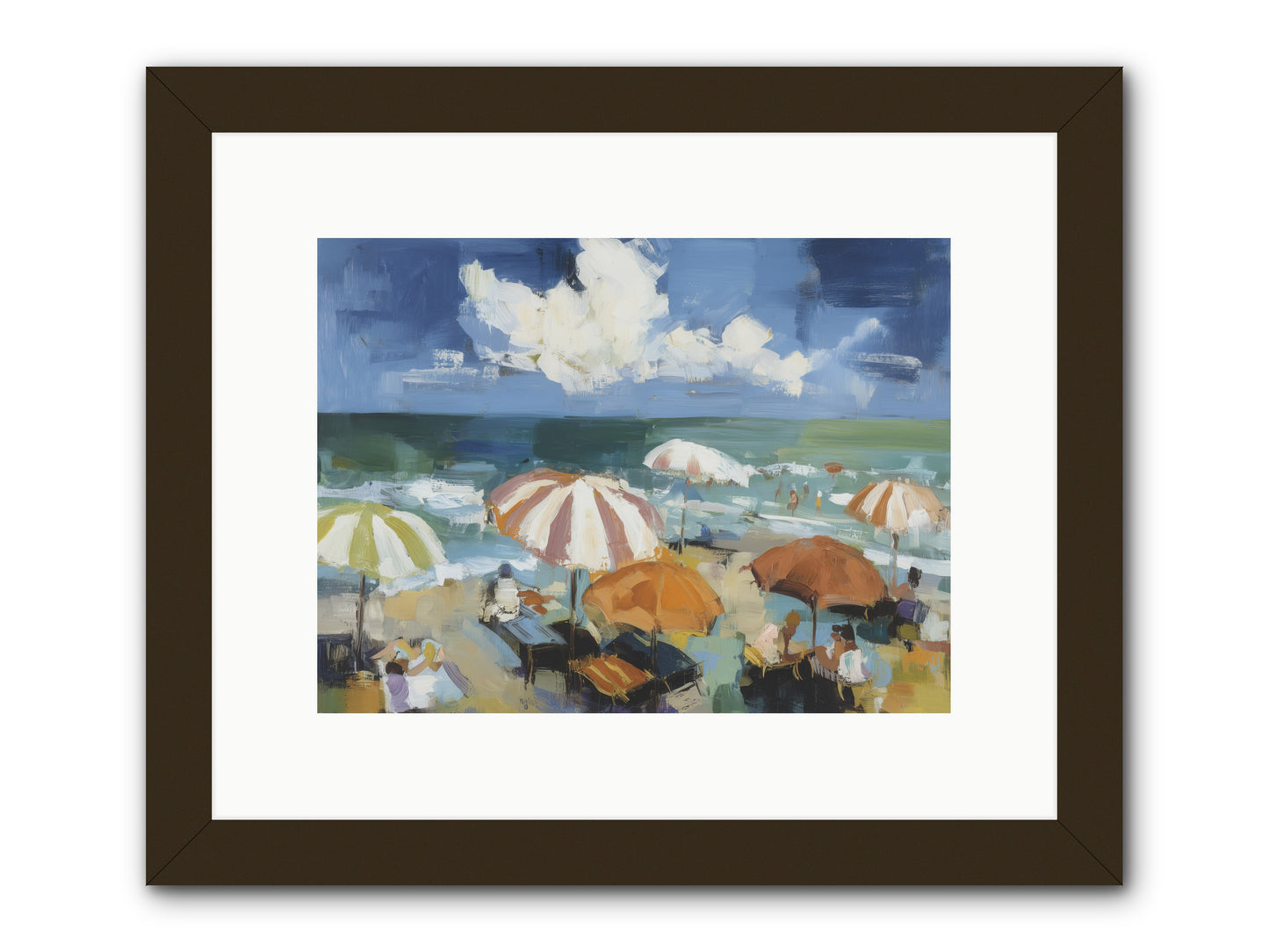 Over Mediterranean Blue -- Framed Print - Black 12x9
