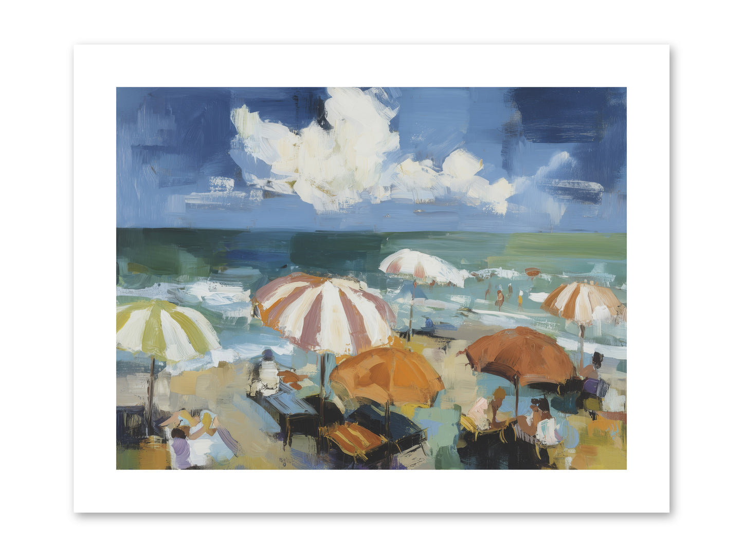 Over Mediterranean Blue -- Loose Canvas Print 12x9