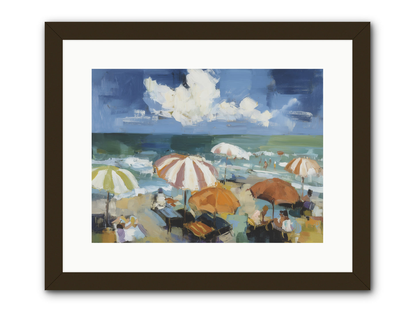 Over Mediterranean Blue -- Framed Print - Black 16x12