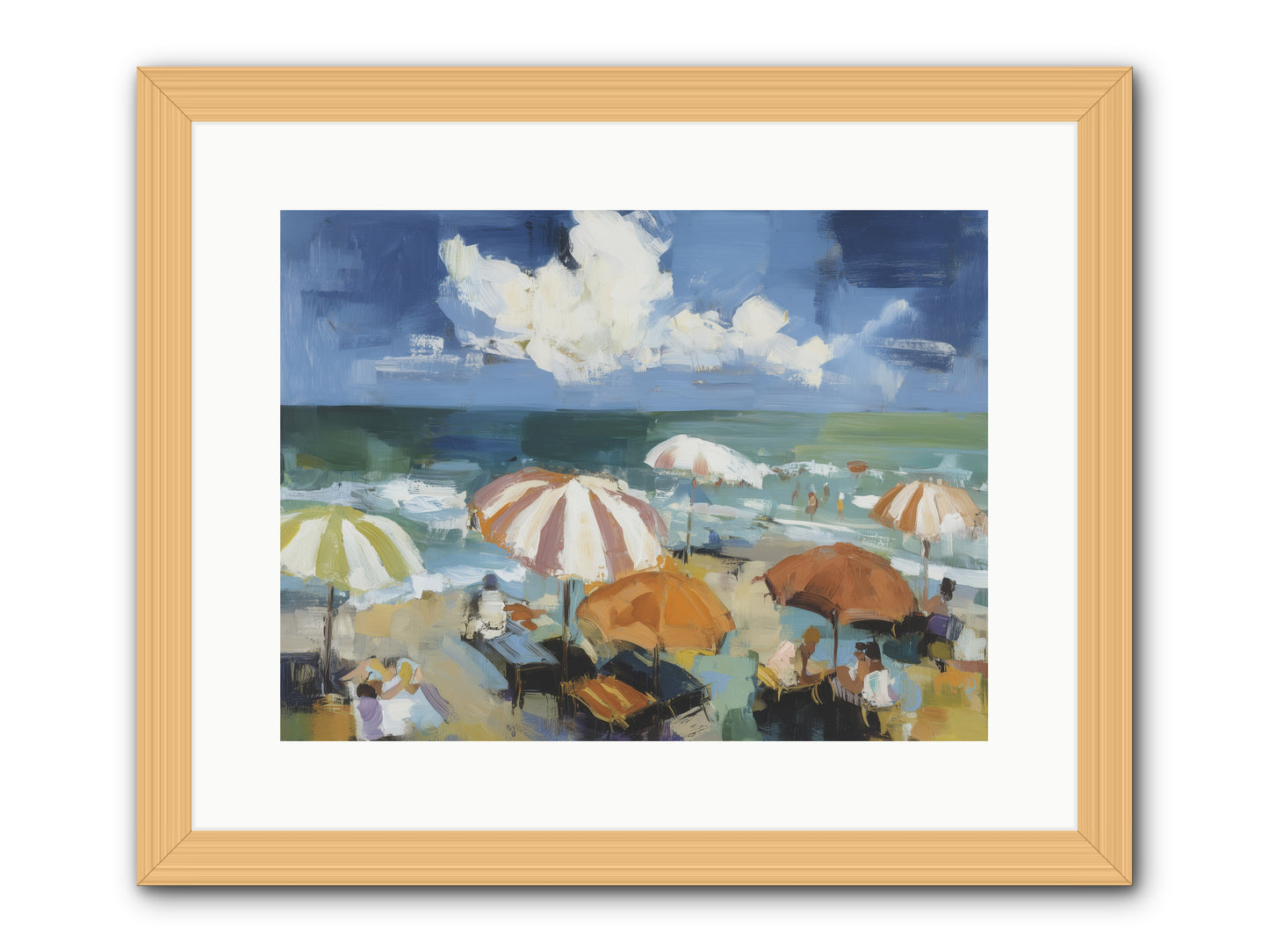 Over Mediterranean Blue -- Framed Print - Natural 16x12
