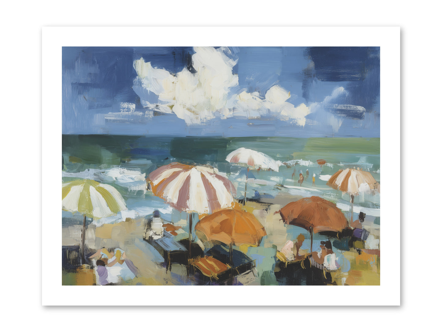 Over Mediterranean Blue -- Loose Canvas Print 16x12