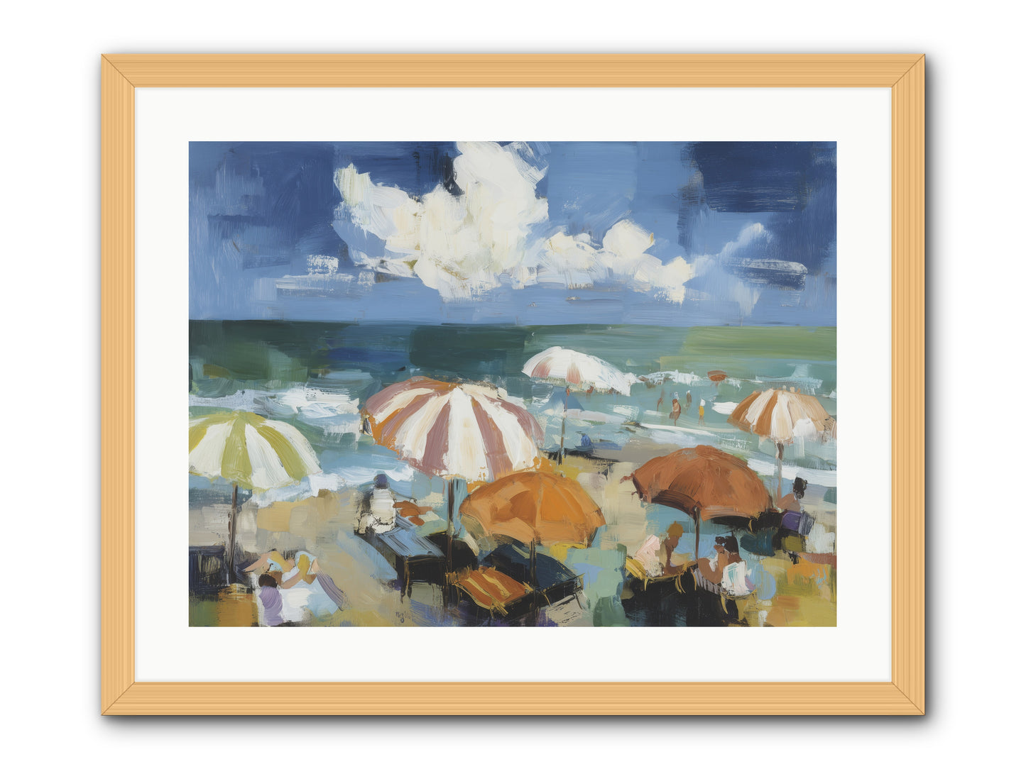 Over Mediterranean Blue -- Framed Print - Natural 24x18