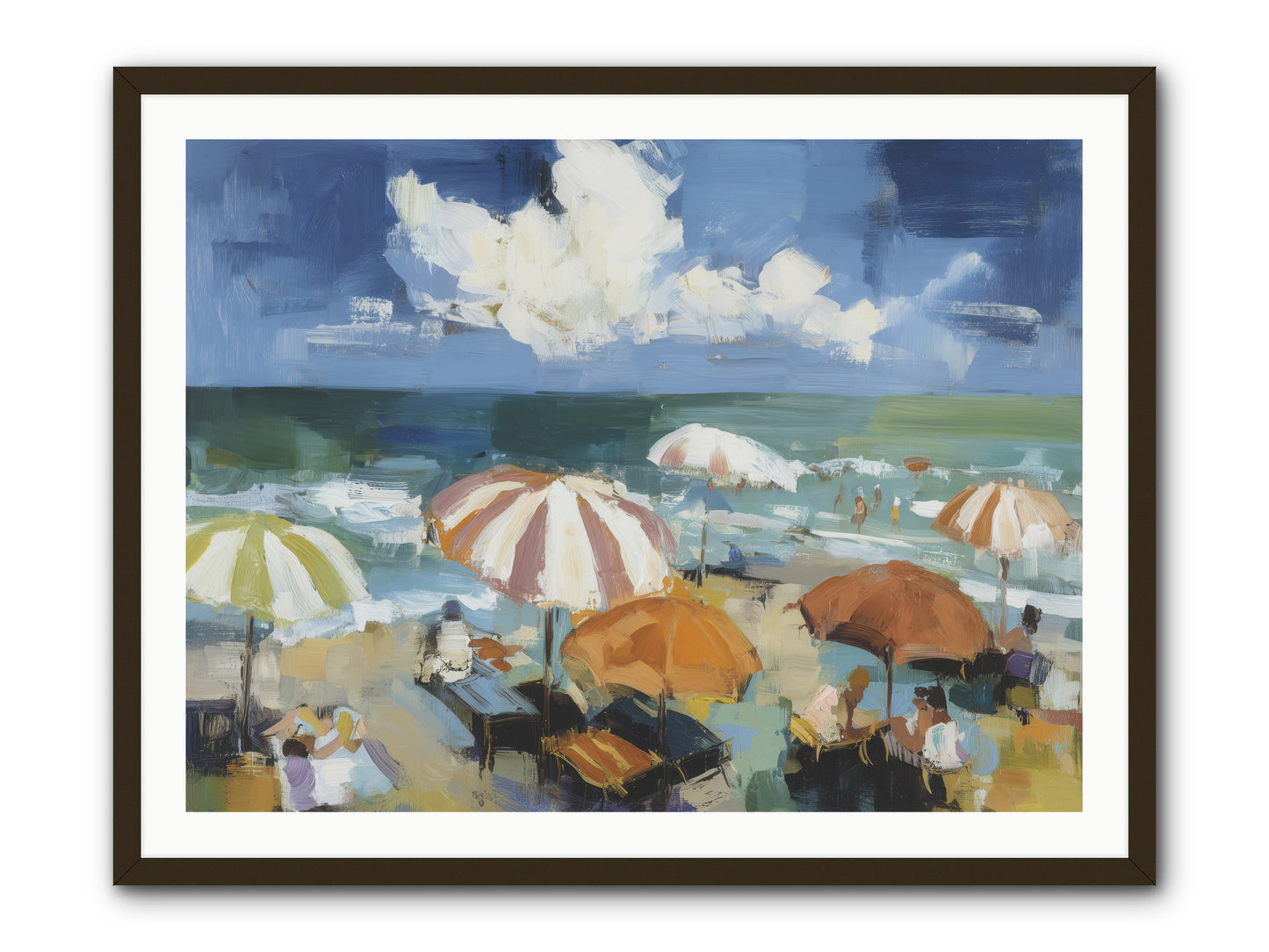 Over Mediterranean Blue -- Framed Print - Black 40x30