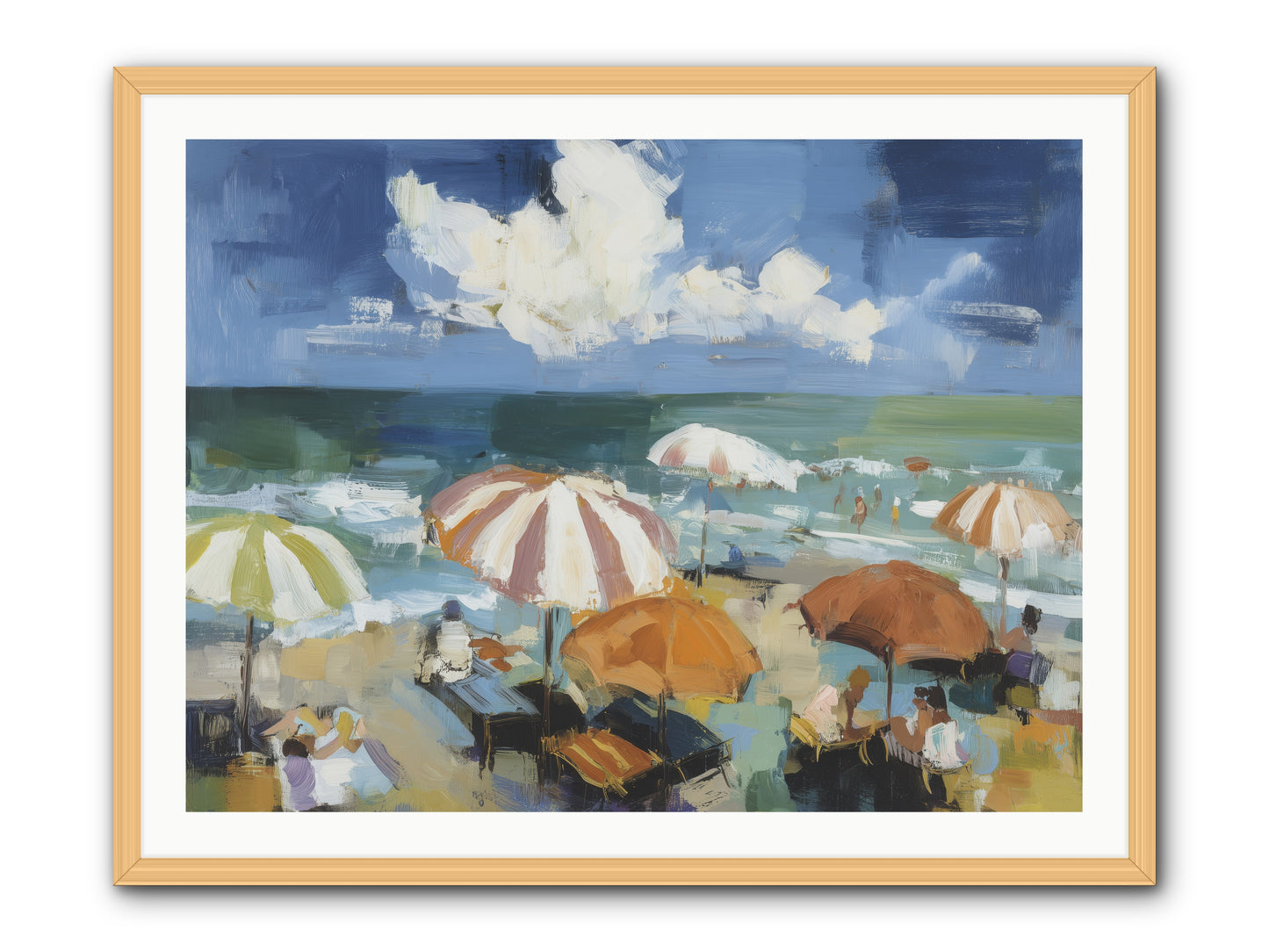 Over Mediterranean Blue -- Framed Print - Natural 40x30