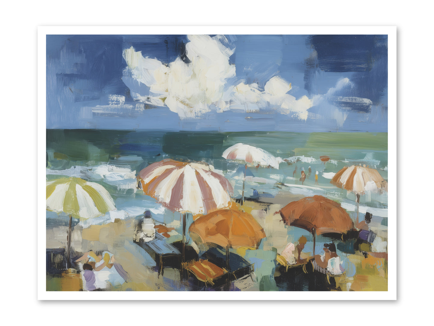Over Mediterranean Blue -- Loose Canvas Print 40x30