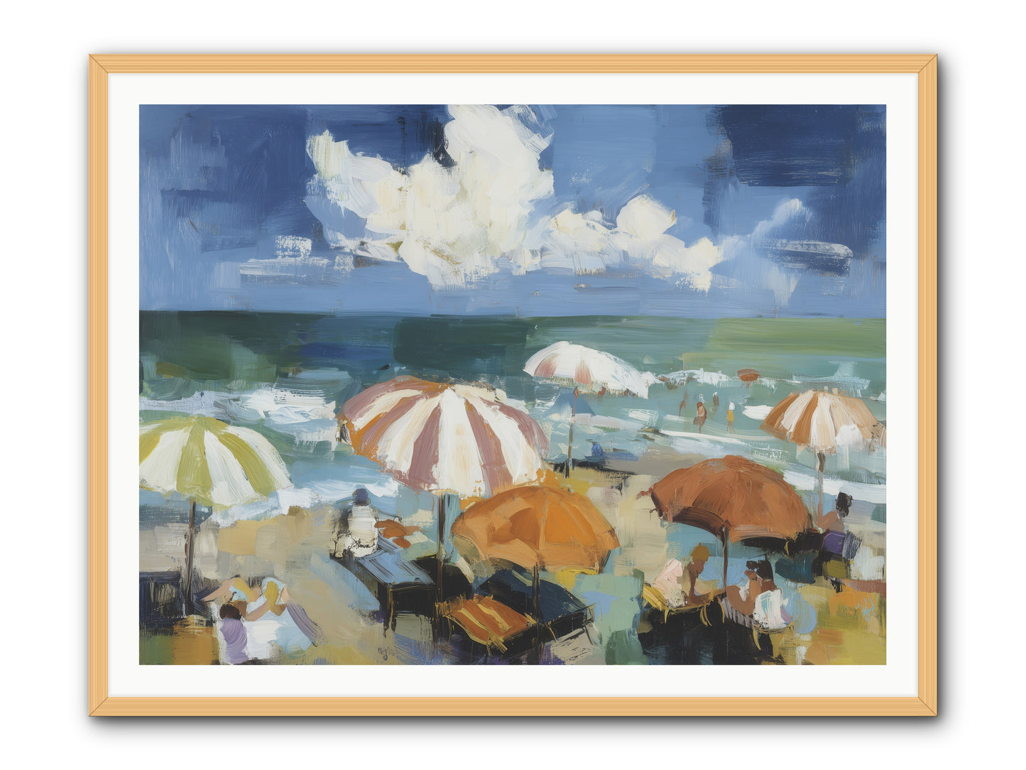 Over Mediterranean Blue -- Framed Print - Natural 48x36