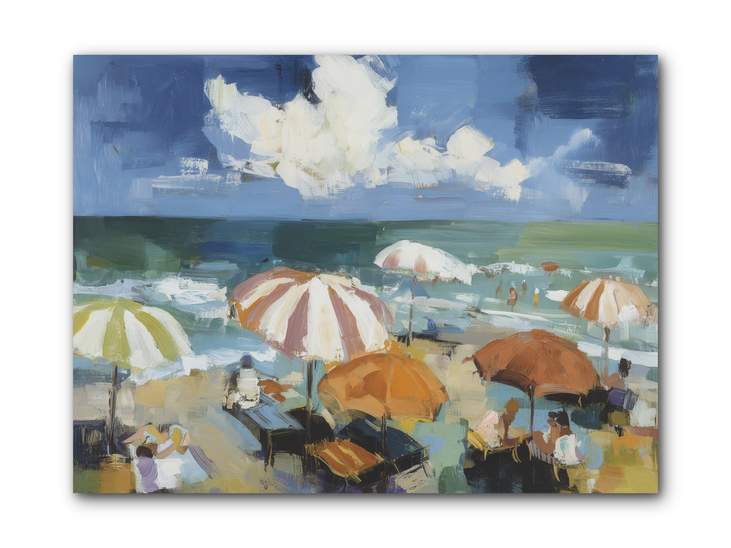 Over Mediterranean Blue -- Wrapped Canvas 12x9