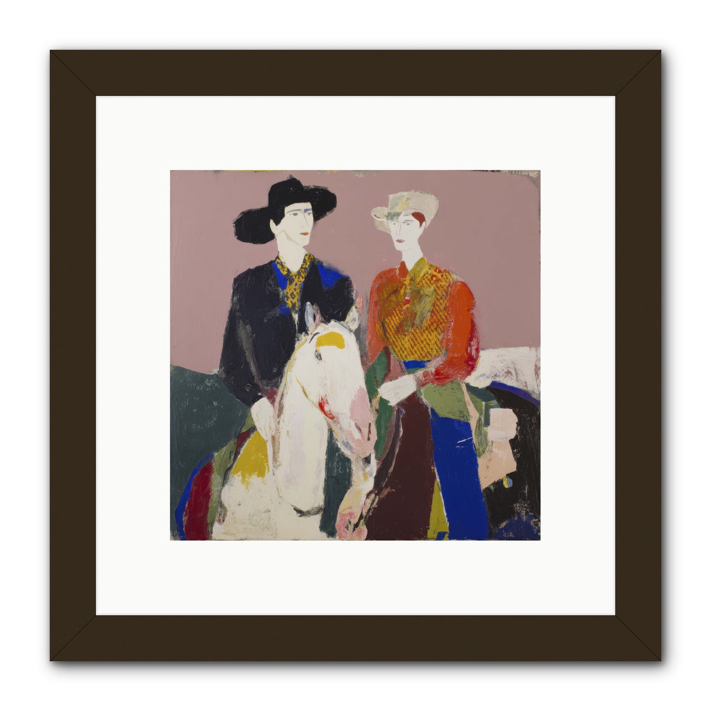 Over the Summit's Secret -- Framed Print - Black 10x10
