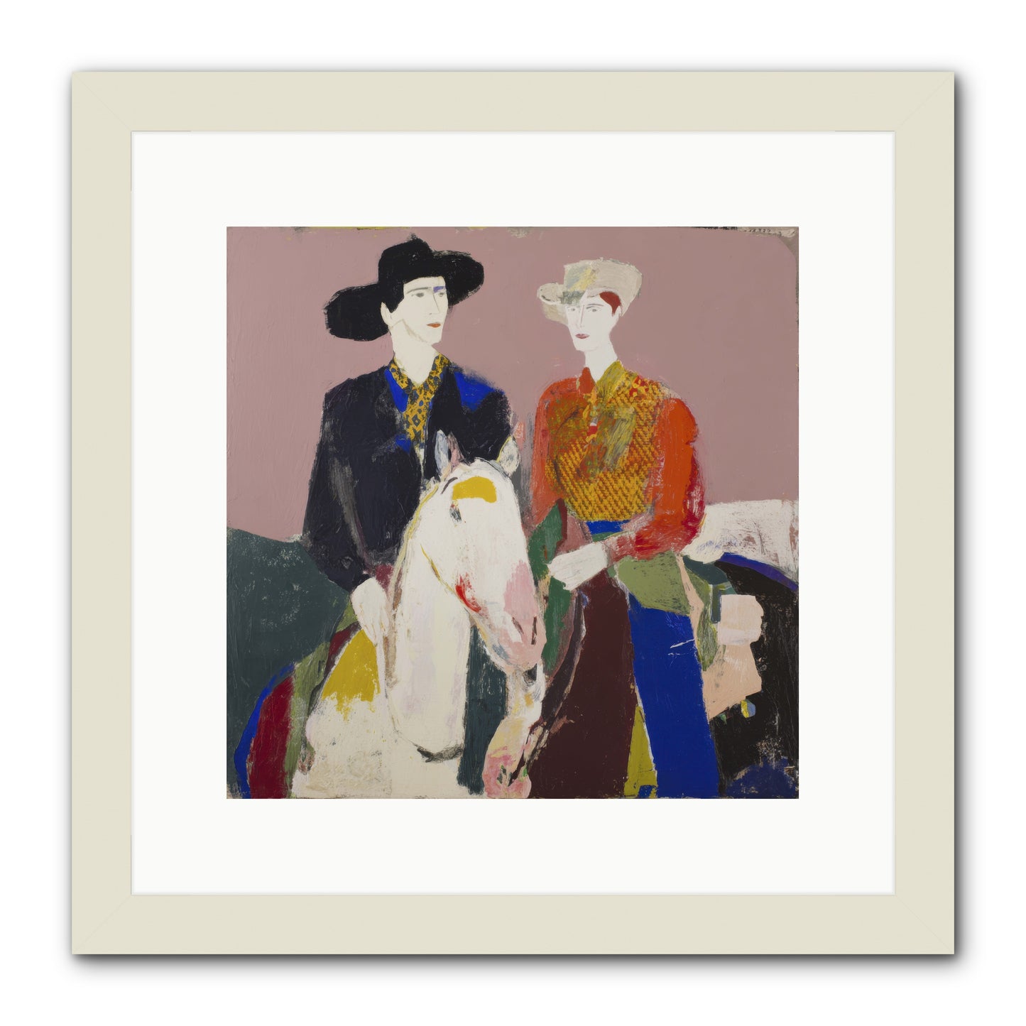 Over the Summit's Secret -- Framed Print - White 12x12