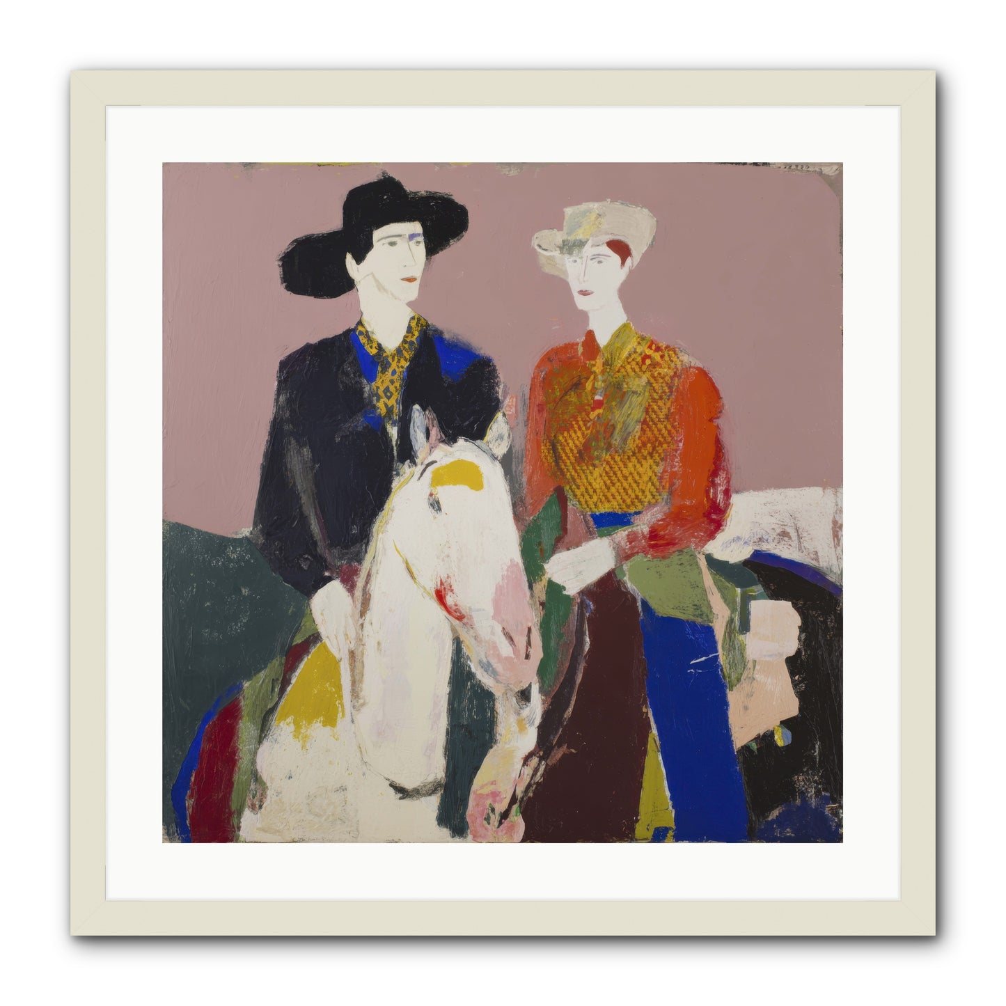 Over the Summit's Secret -- Framed Print - White 24x24