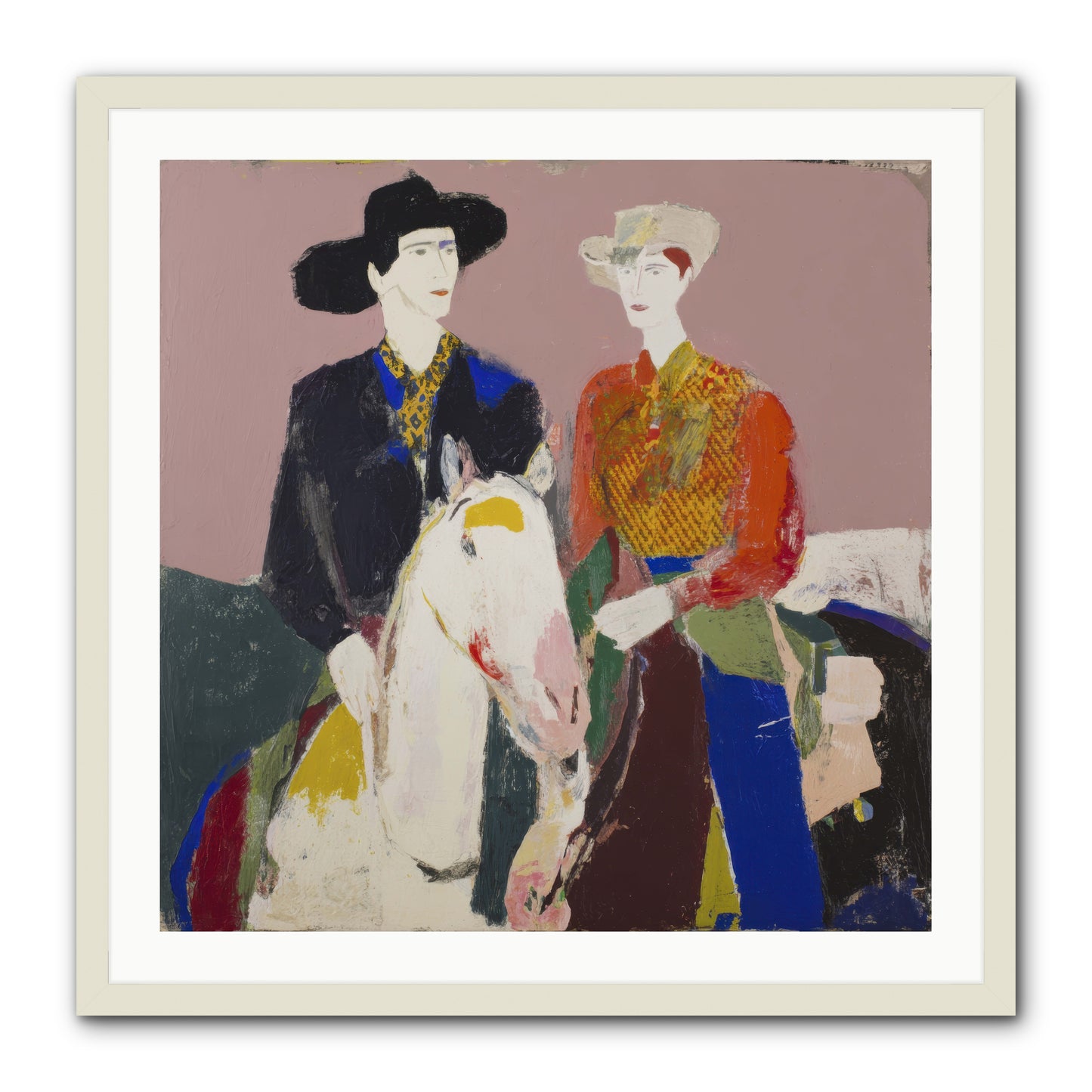 Over the Summit's Secret -- Framed Print - White 30x30