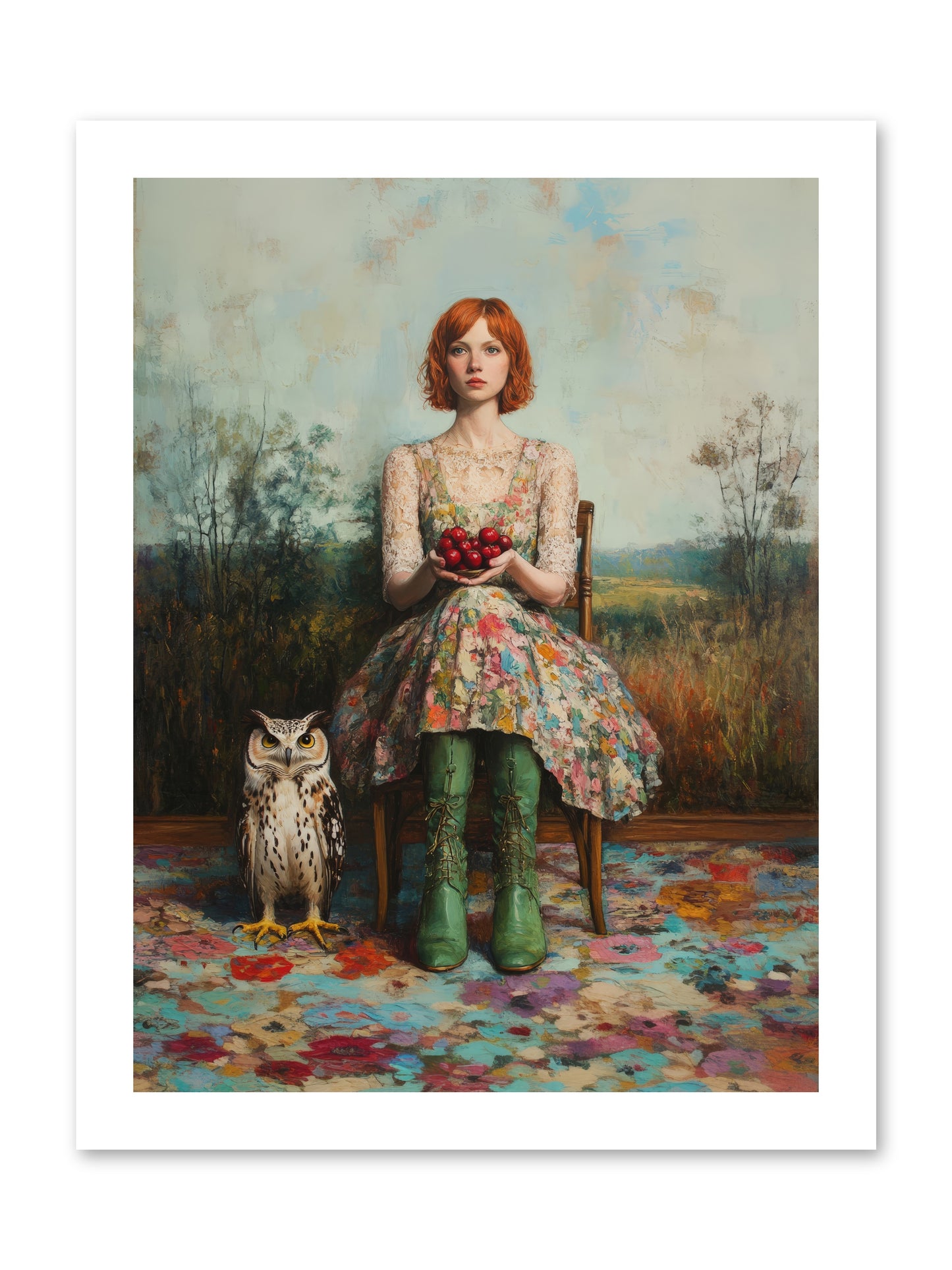 Owl Keeper's Solitude -- Paper Print 12x16