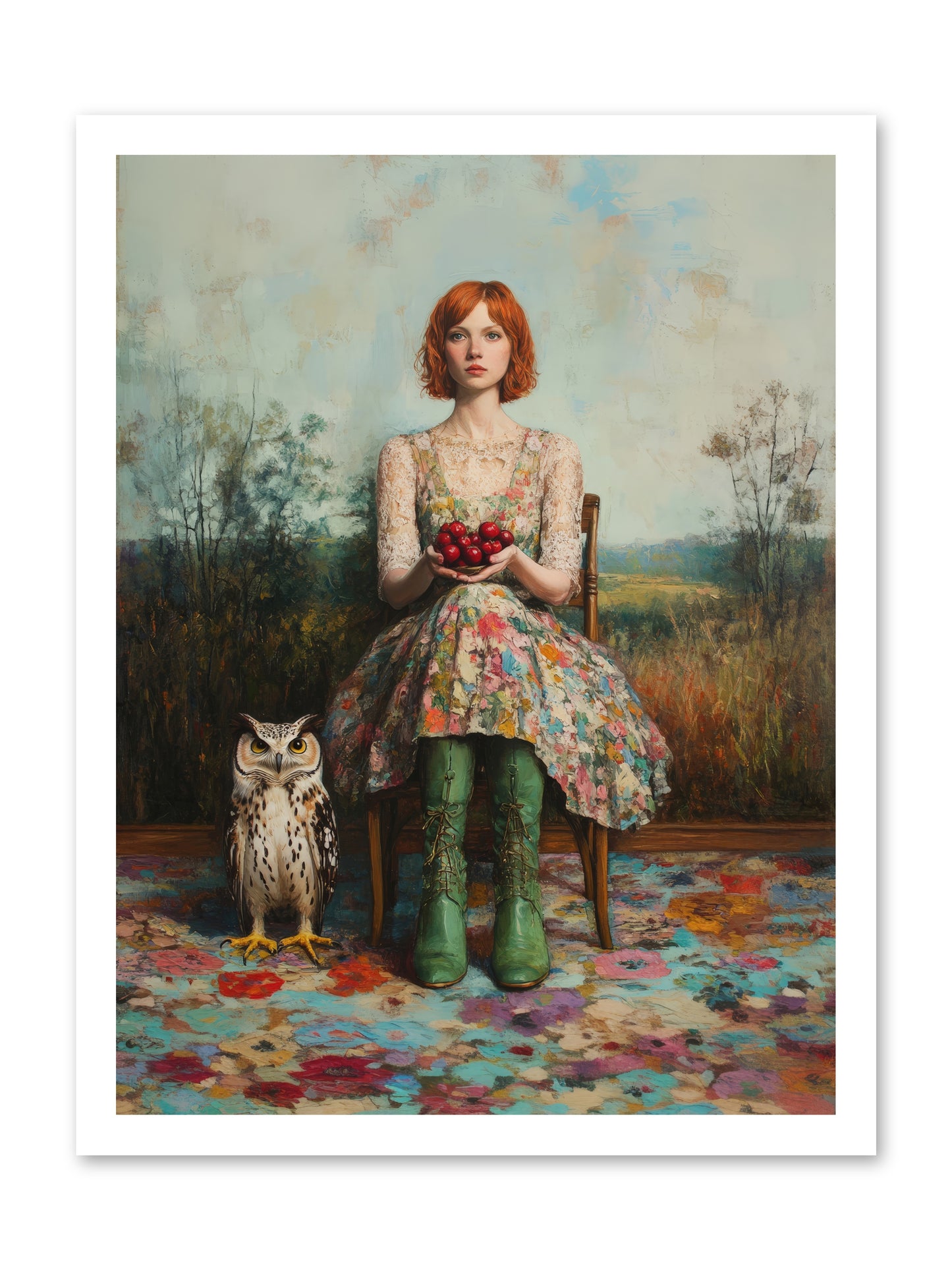 Owl Keeper's Solitude -- Loose Canvas Print 18x24