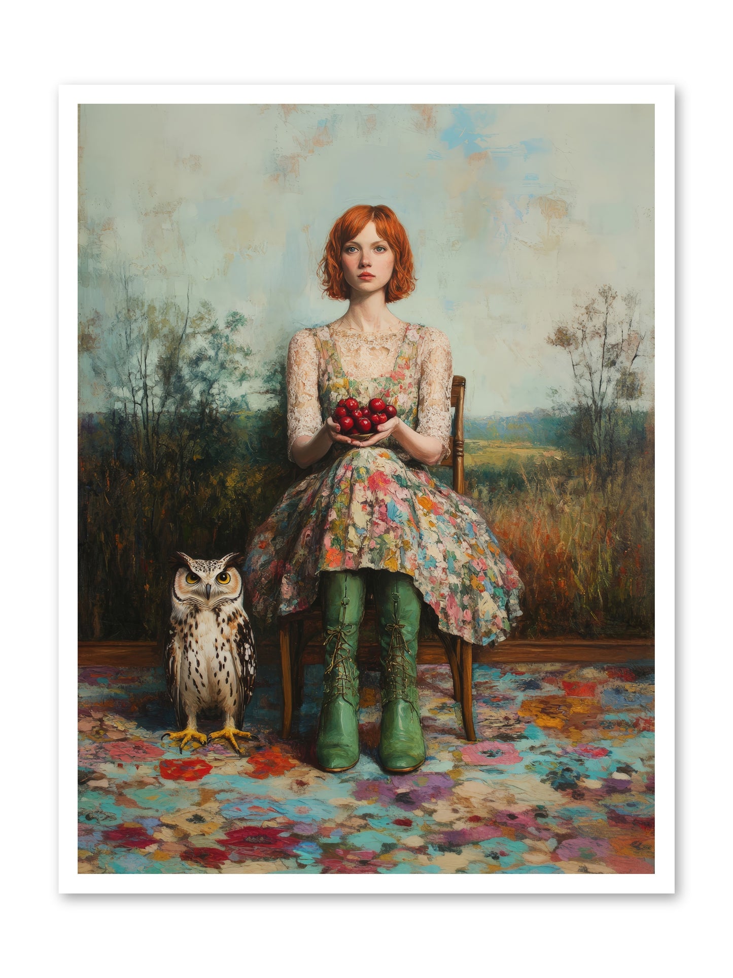 Owl Keeper's Solitude -- Loose Canvas Print 30x40
