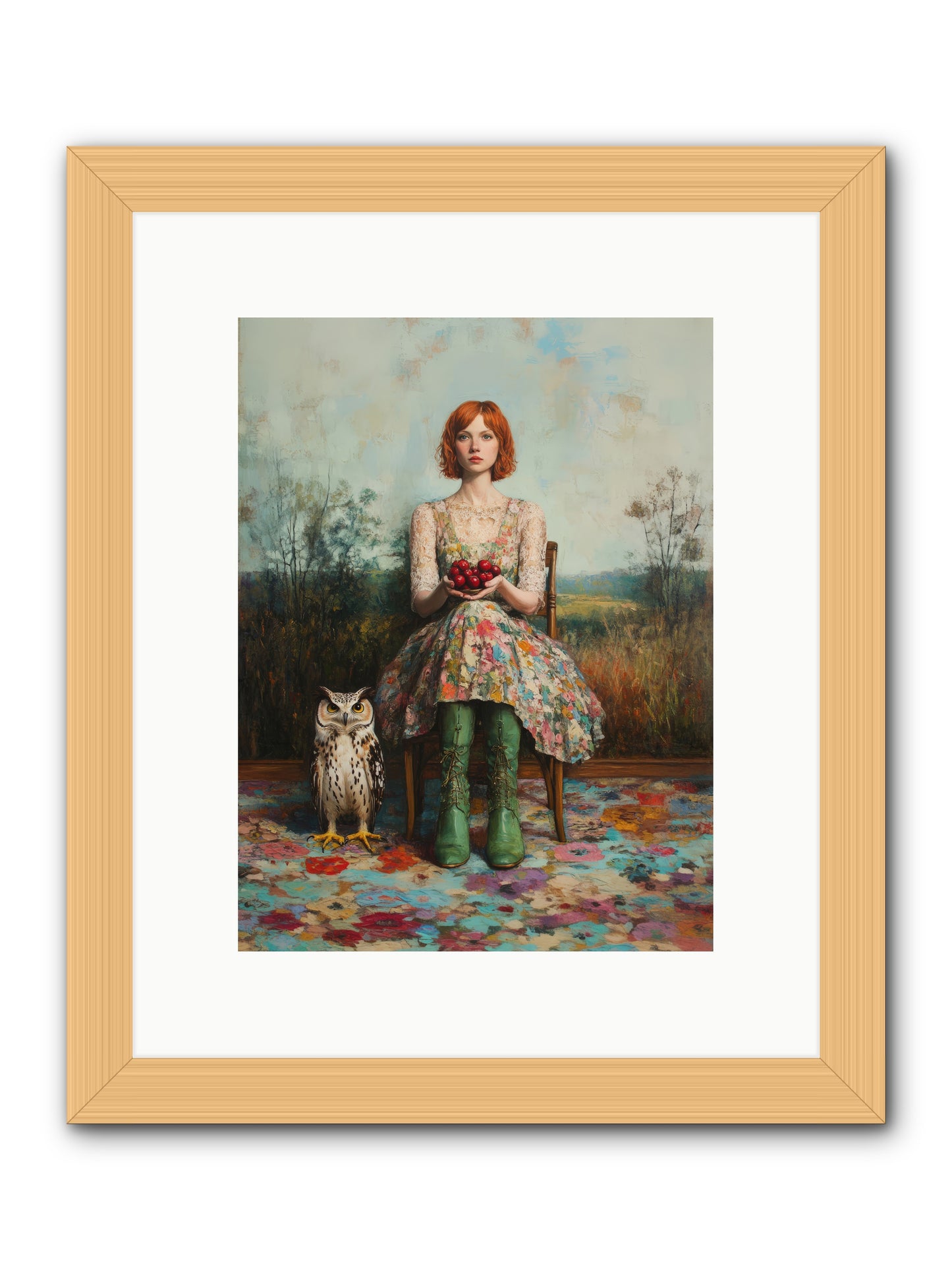 Owl Keeper's Solitude -- Framed Print - Natural 9x12