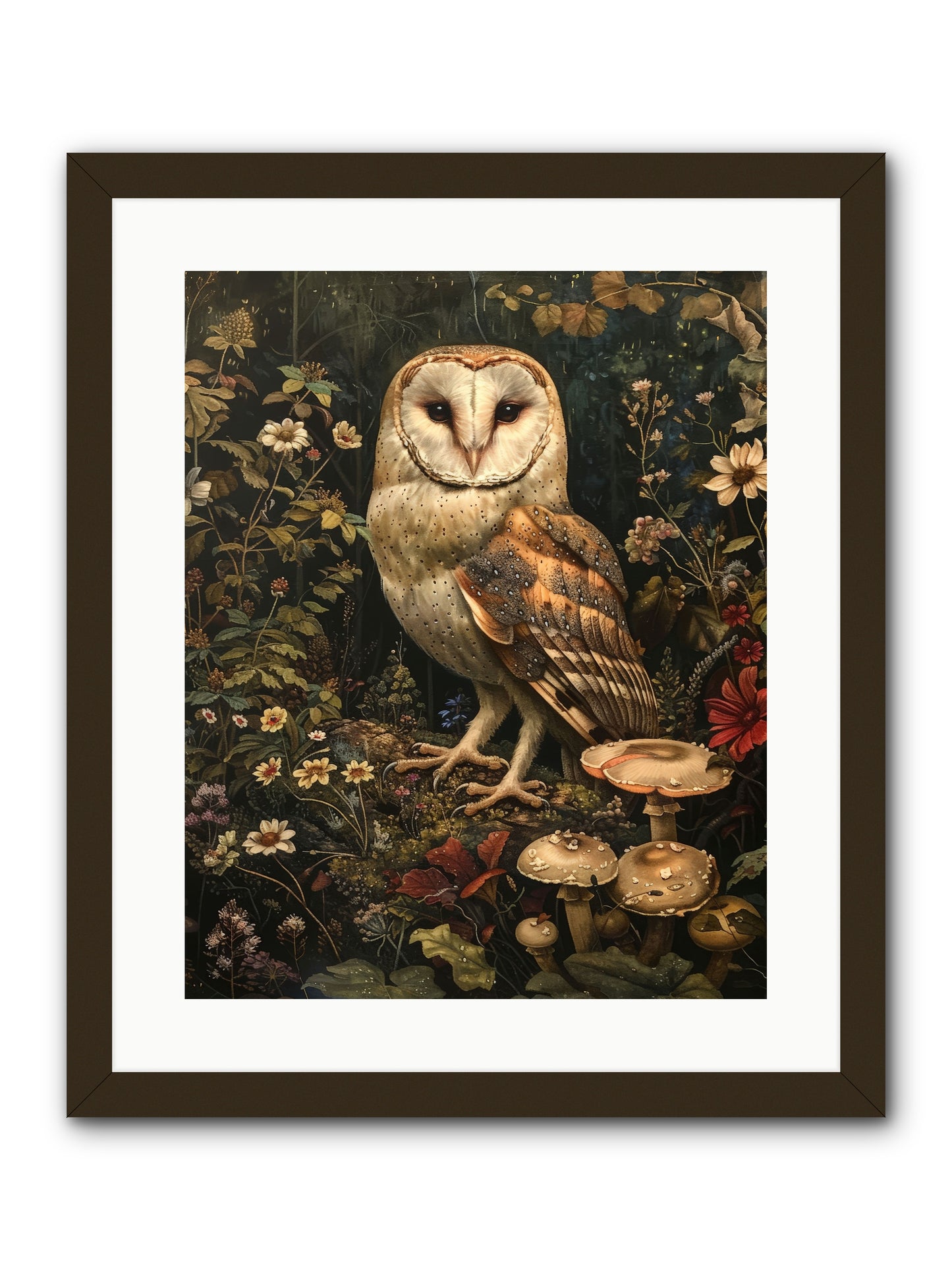 Owl's Vigil -- Framed Print - Black 16x20