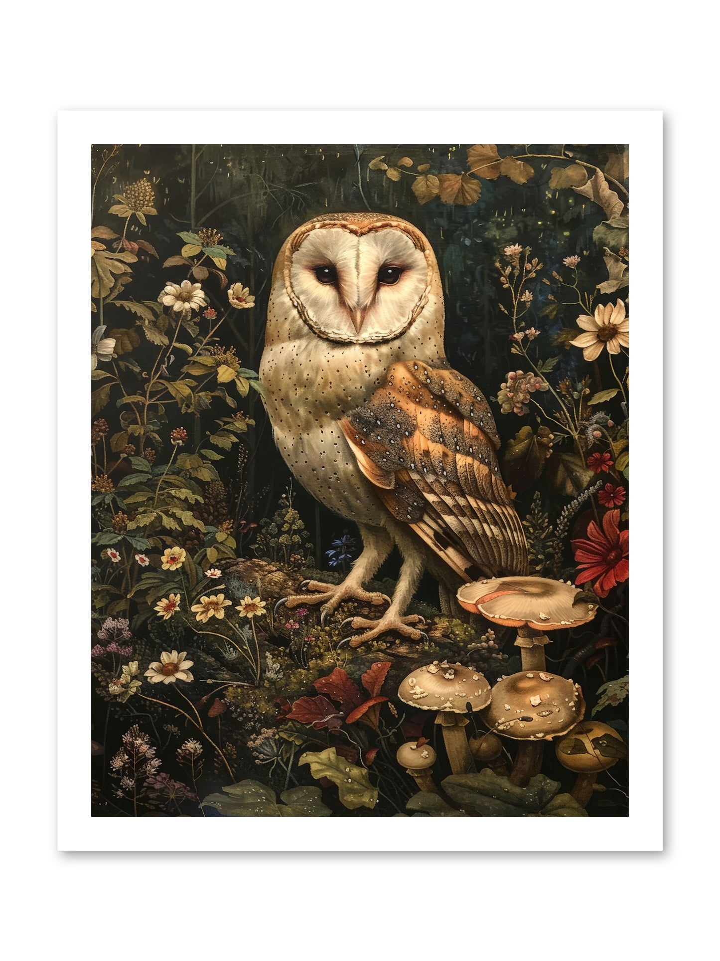 Owl's Vigil -- Loose Canvas Print 16x20