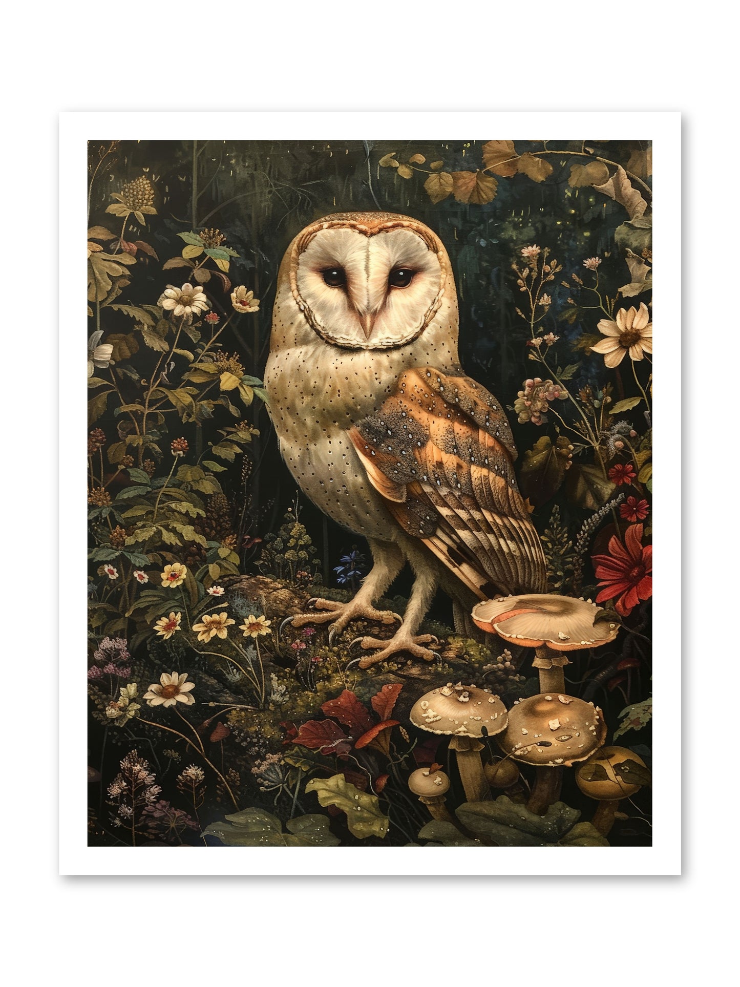 Owl's Vigil -- Loose Canvas Print 20x25