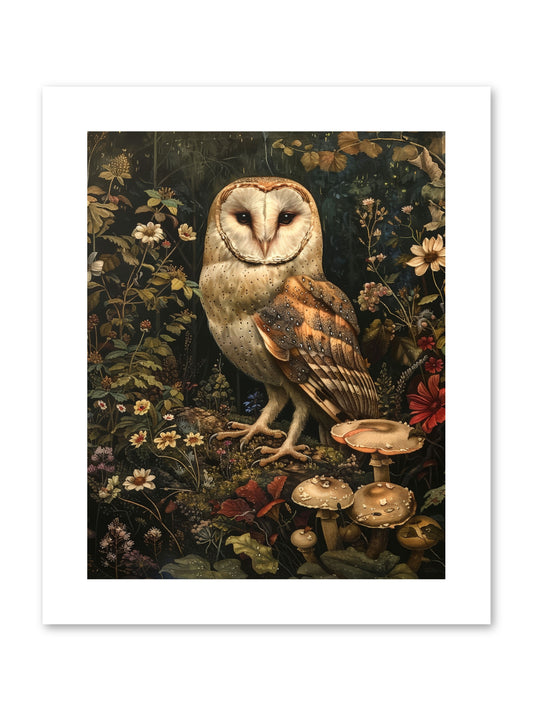 Owl's Vigil -- Paper Print 8x10