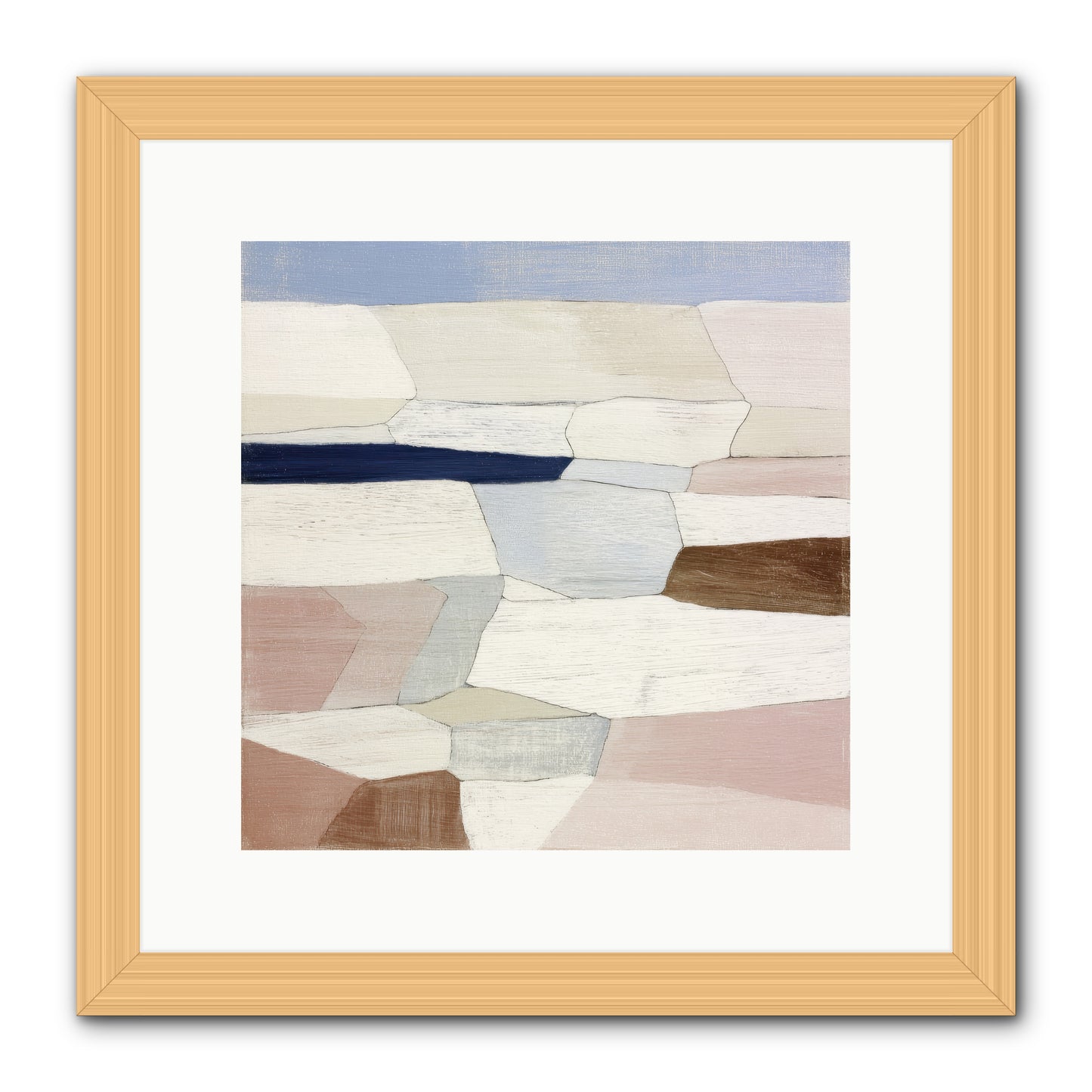 Oyster -- Framed Print - Natural 12x12