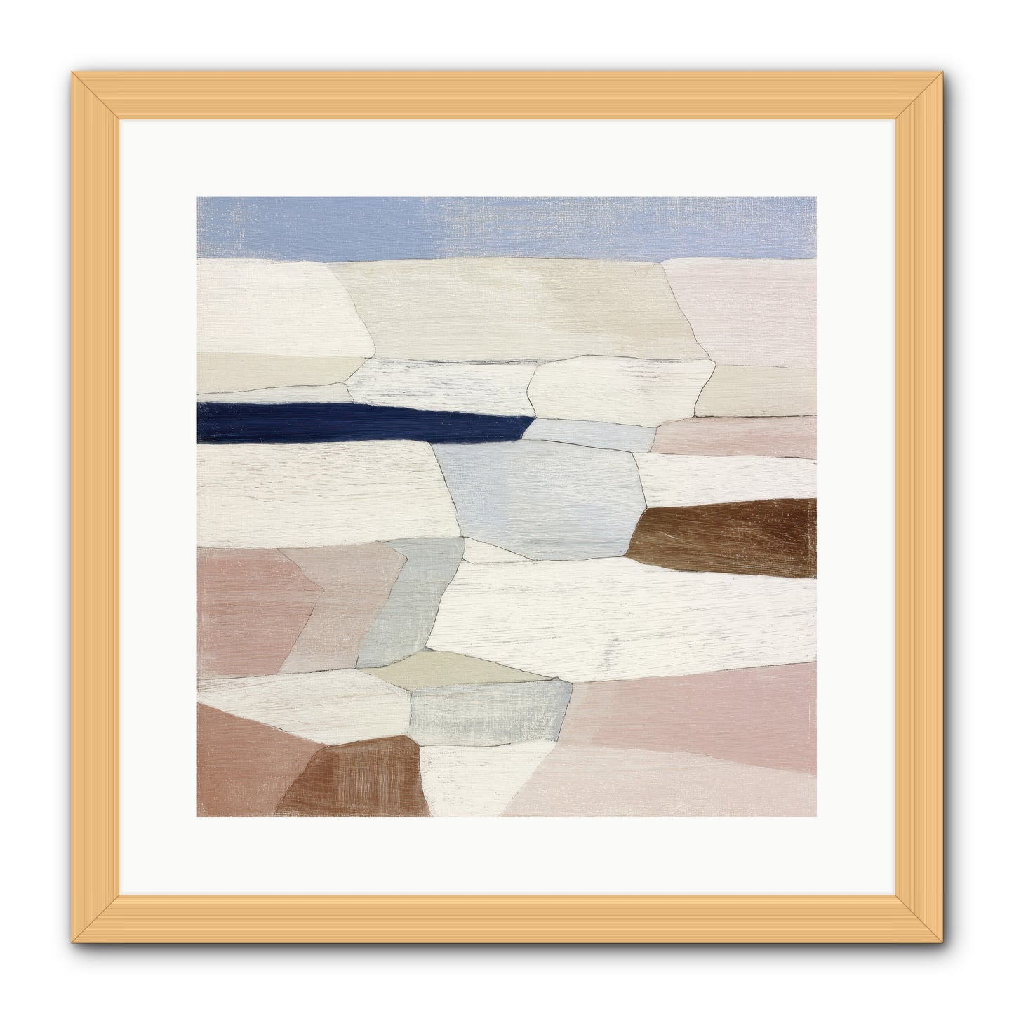 Oyster -- Framed Print - Natural 16x16