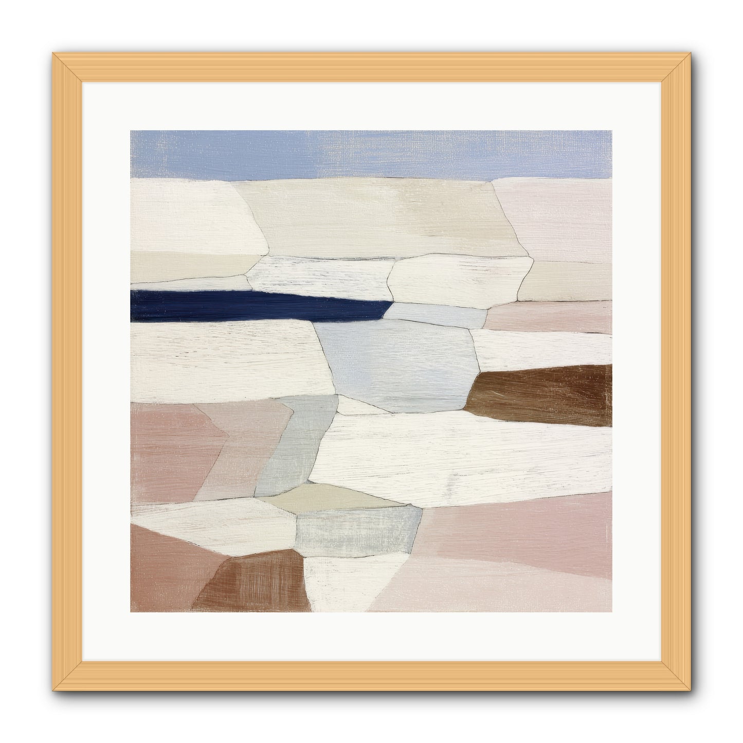 Oyster -- Framed Print - Natural 20x20