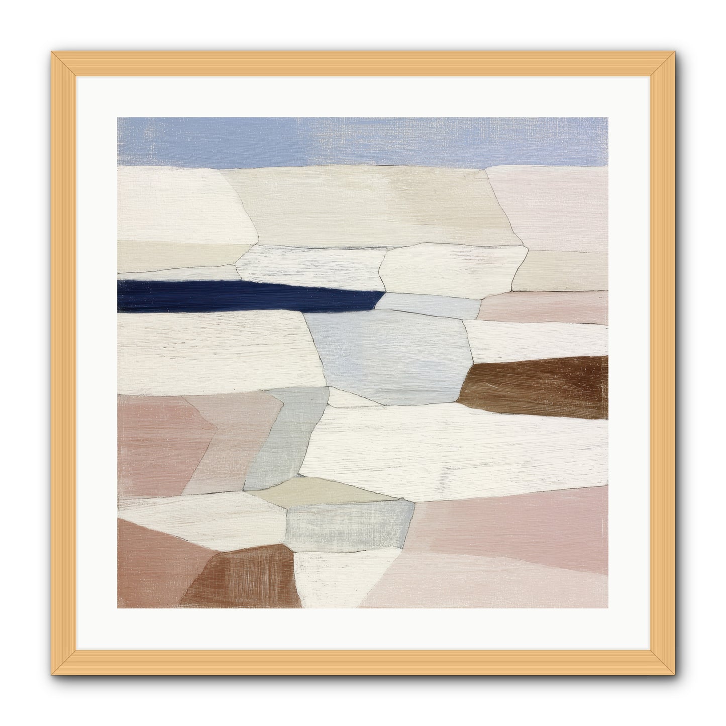 Oyster -- Framed Print - Natural 24x24